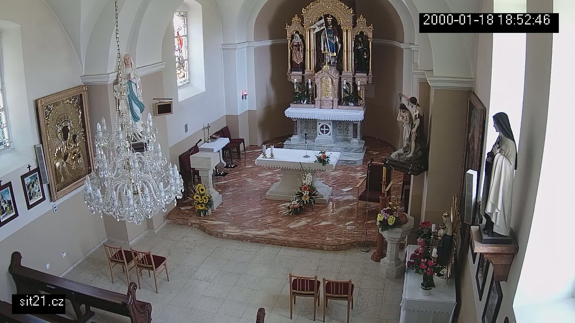 Ludslavice Church of St. Wenceslaus (Kostel) Indoor Live Cam -  Ludslavice, Kroměříz, Zlin, Czechia