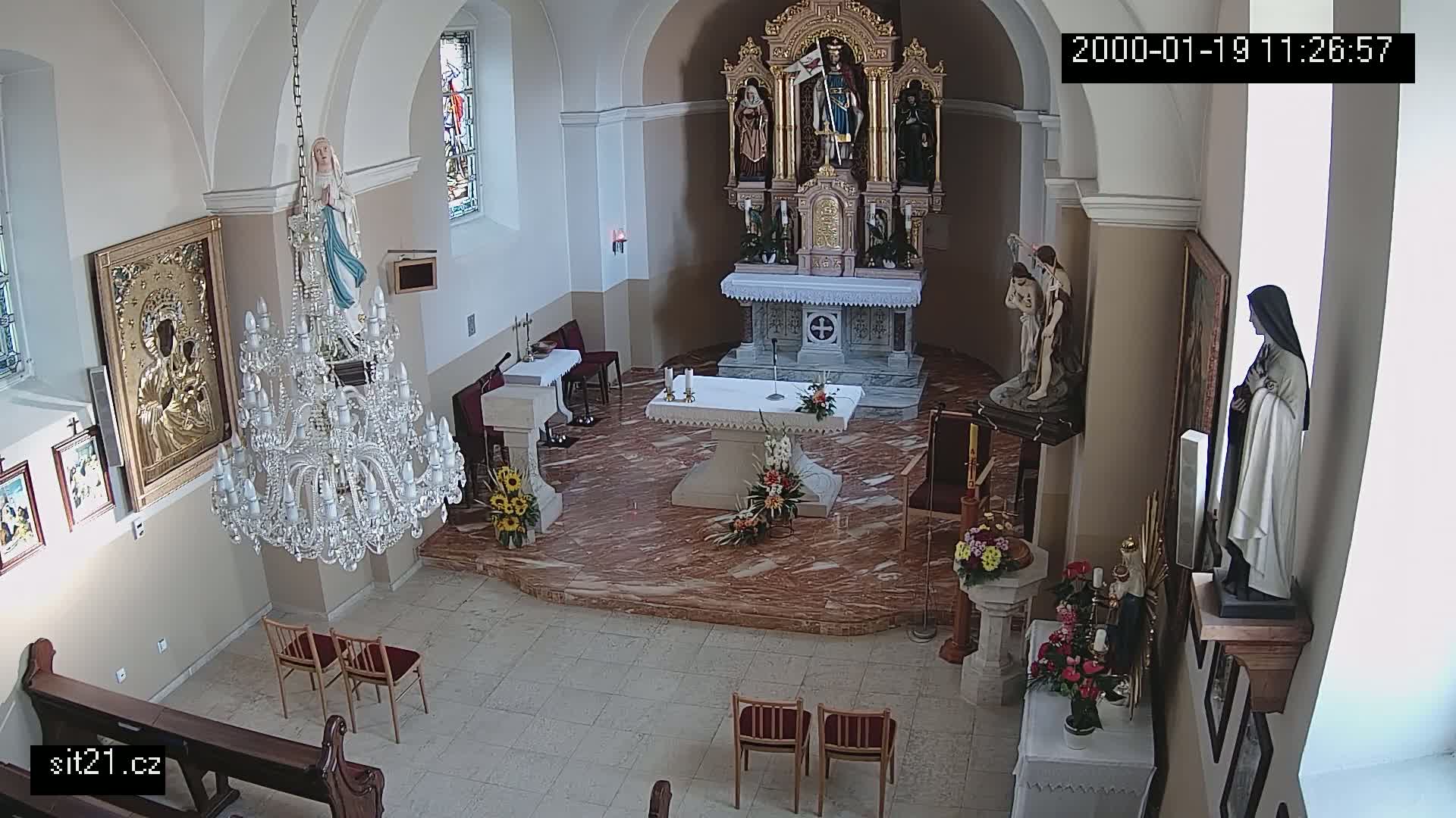 Ludslavice Church of St. Wenceslaus (Kostel) Indoor Live Cam -  Ludslavice, Kroměříz, Zlin, Czechia
