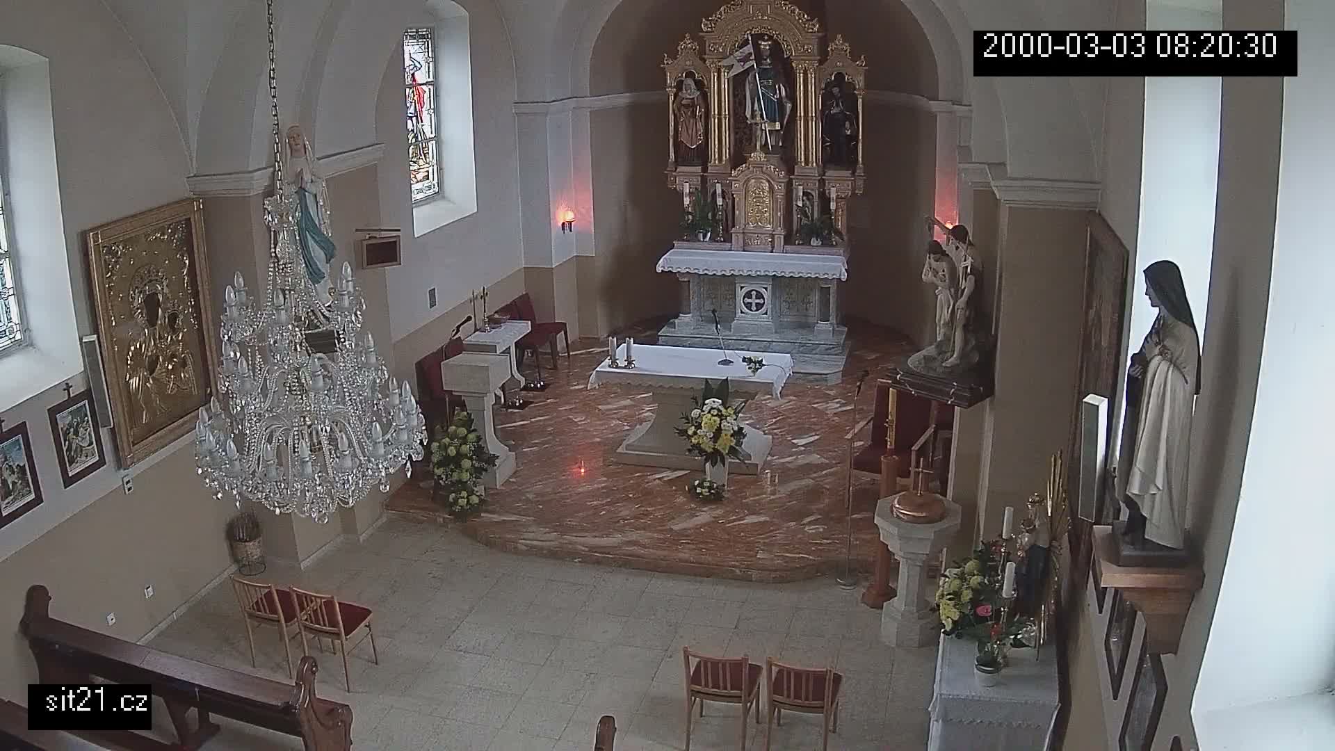 Ludslavice Church of St. Wenceslaus (Kostel) Indoor Live Cam -  Ludslavice, Kroměříz, Zlin, Czechia