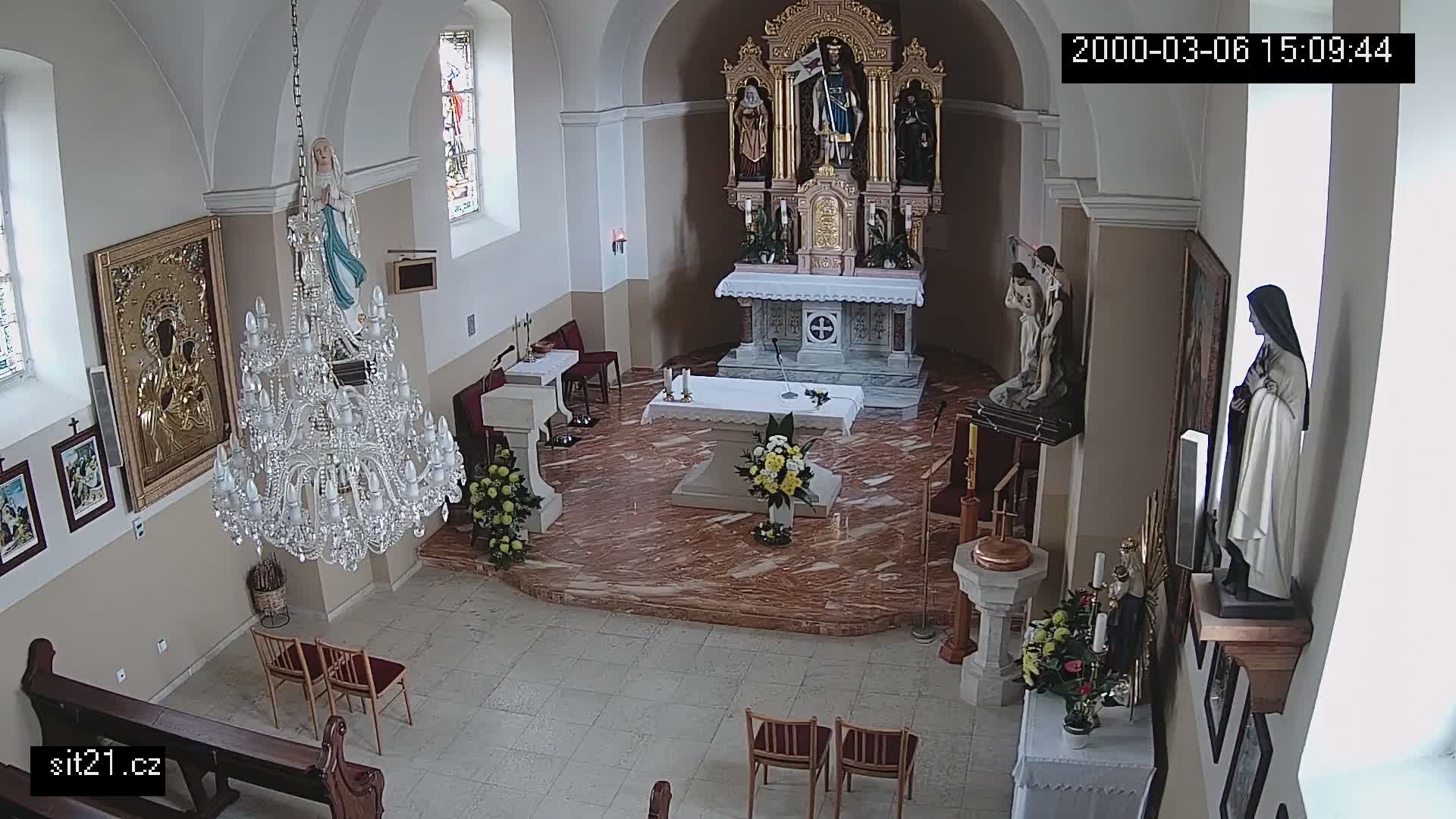 Ludslavice Church of St. Wenceslaus (Kostel) Indoor Live Cam -  Ludslavice, Kroměříz, Zlin, Czechia