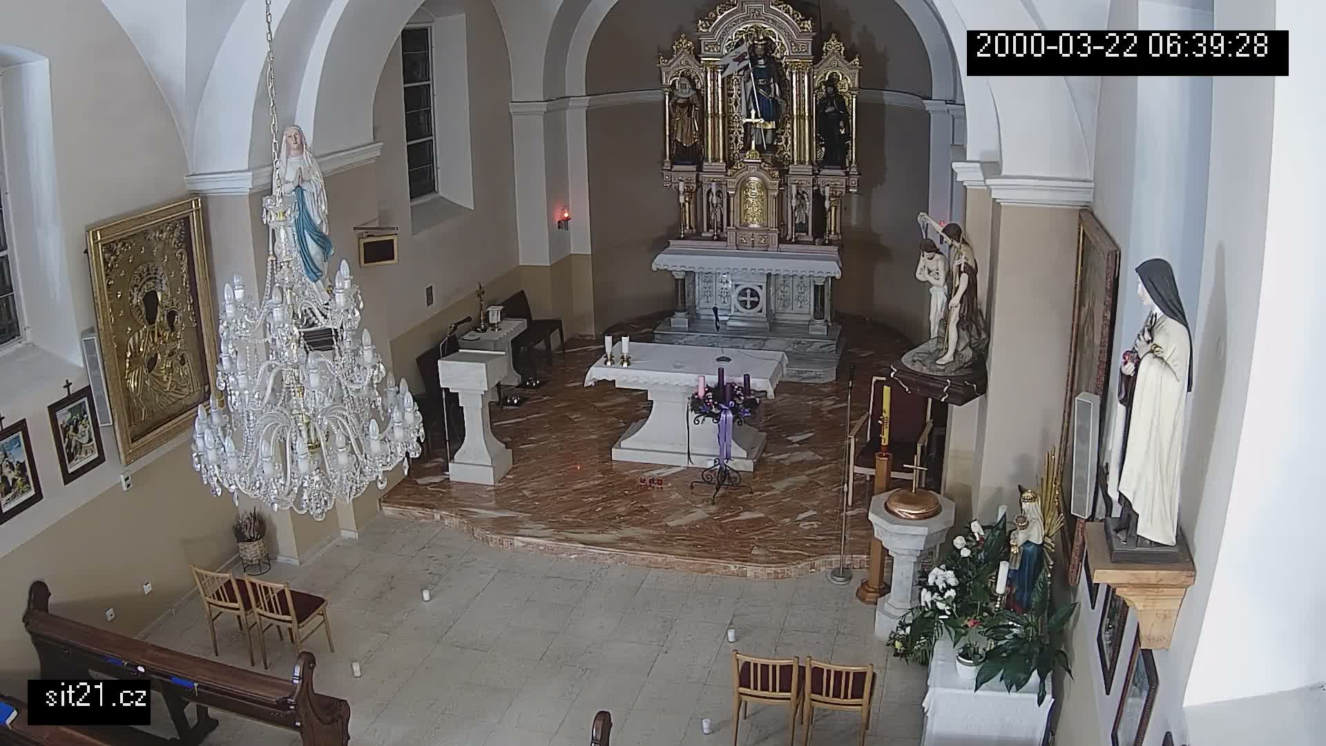 Ludslavice Church of St. Wenceslaus (Kostel) Indoor Live Cam -  Ludslavice, Kroměříz, Zlin, Czechia
