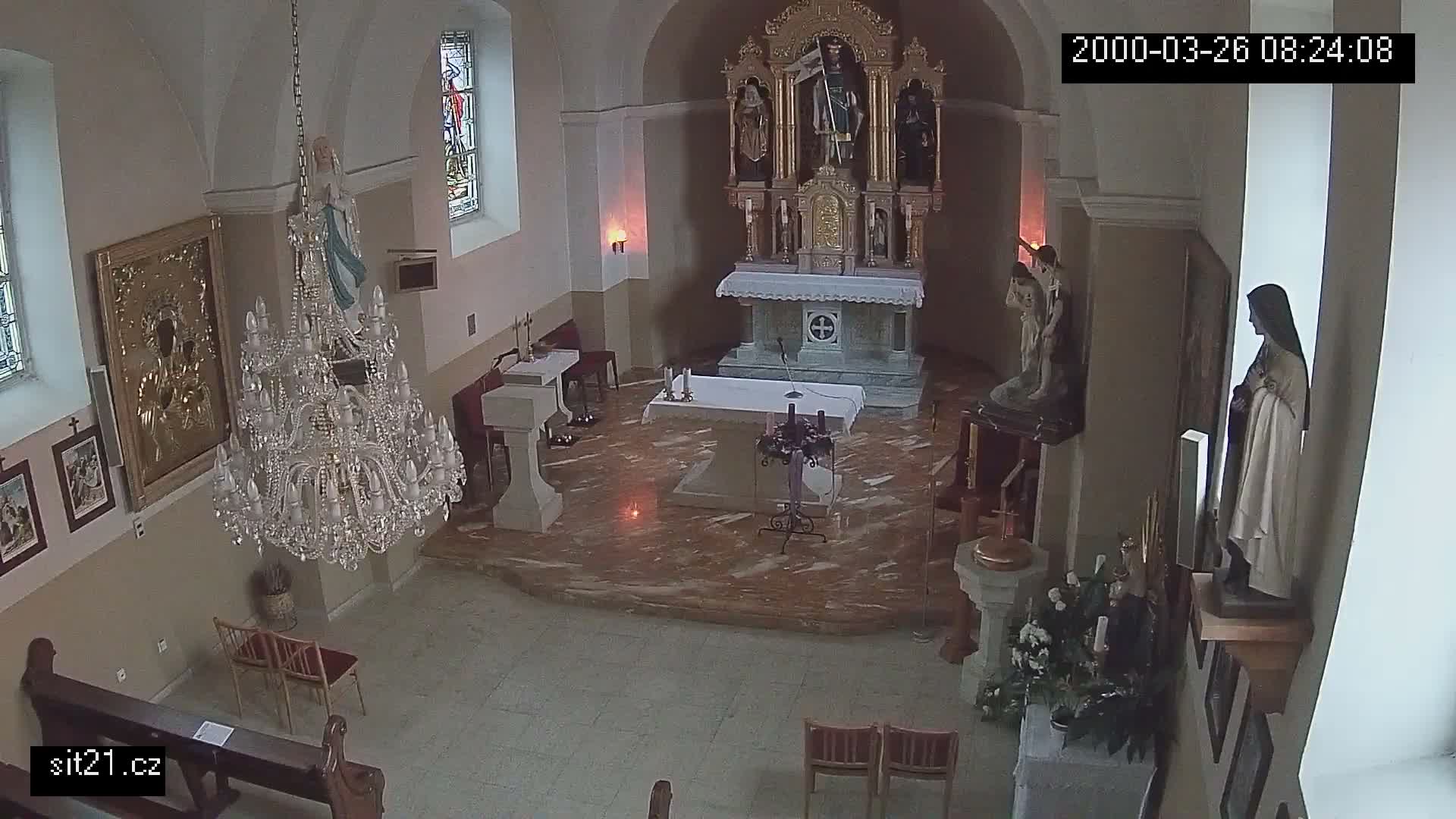 Ludslavice Church of St. Wenceslaus (Kostel) Indoor Live Cam -  Ludslavice, Kroměříz, Zlin, Czechia
