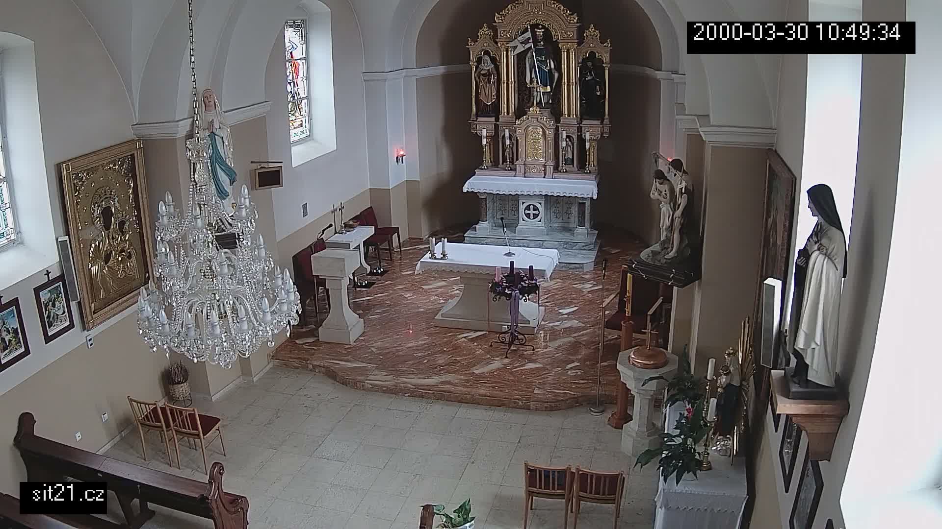 Ludslavice Church of St. Wenceslaus (Kostel) Indoor Live Cam -  Ludslavice, Kroměříz, Zlin, Czechia