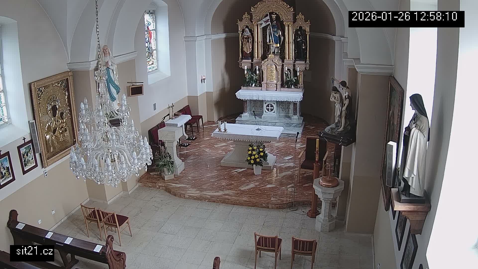 Ludslavice Church of St. Wenceslaus (Kostel) Indoor Live Cam -  Ludslavice, Kroměříz, Zlin, Czechia