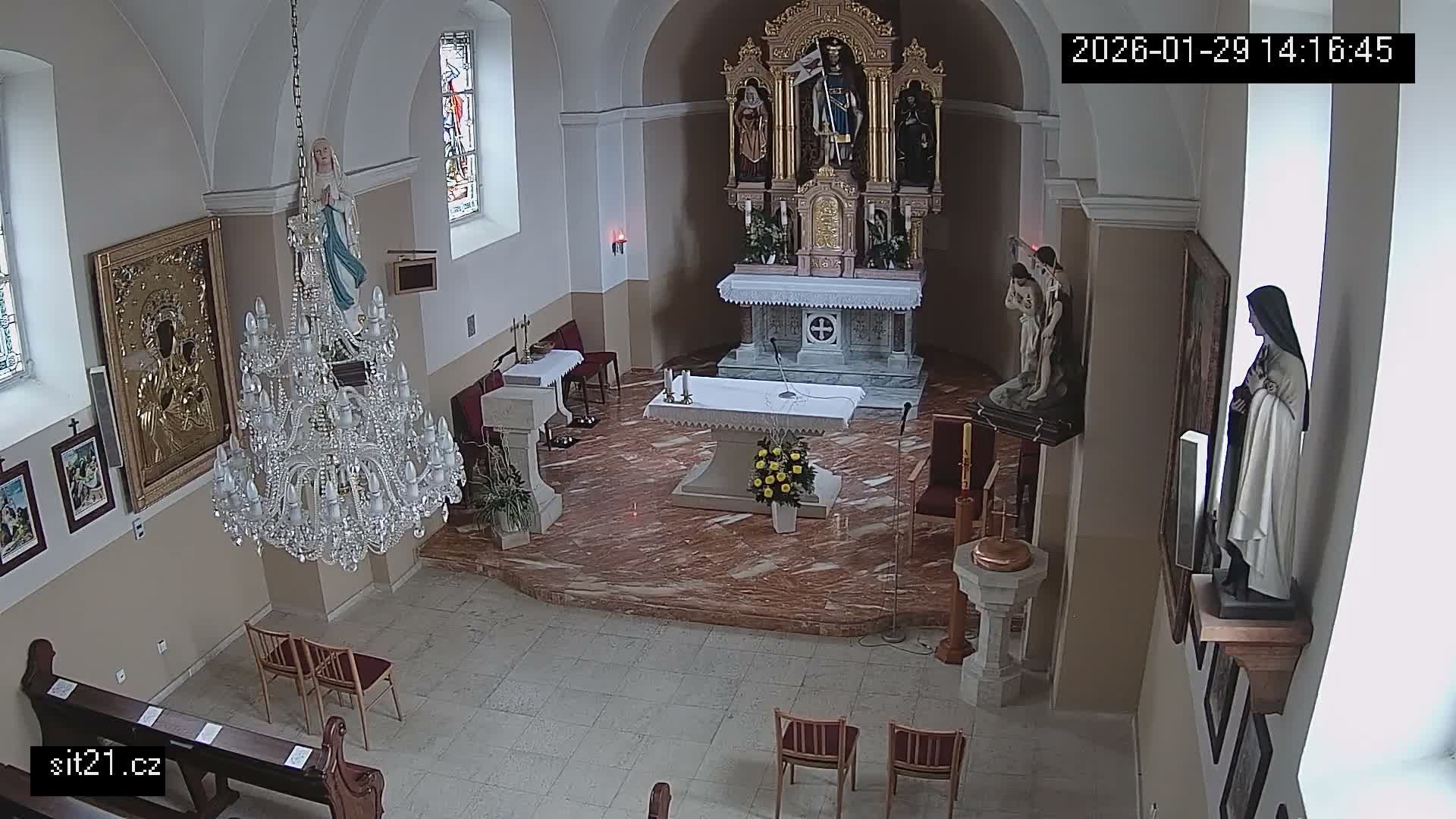 Ludslavice Church of St. Wenceslaus (Kostel) Indoor Live Cam -  Ludslavice, Kroměříz, Zlin, Czechia