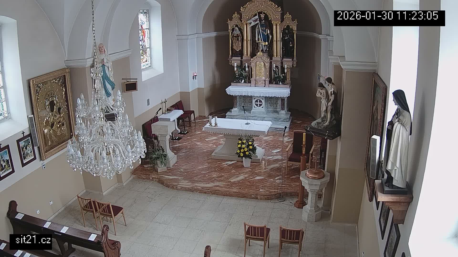 Ludslavice Church of St. Wenceslaus (Kostel) Indoor Live Cam -  Ludslavice, Kroměříz, Zlin, Czechia