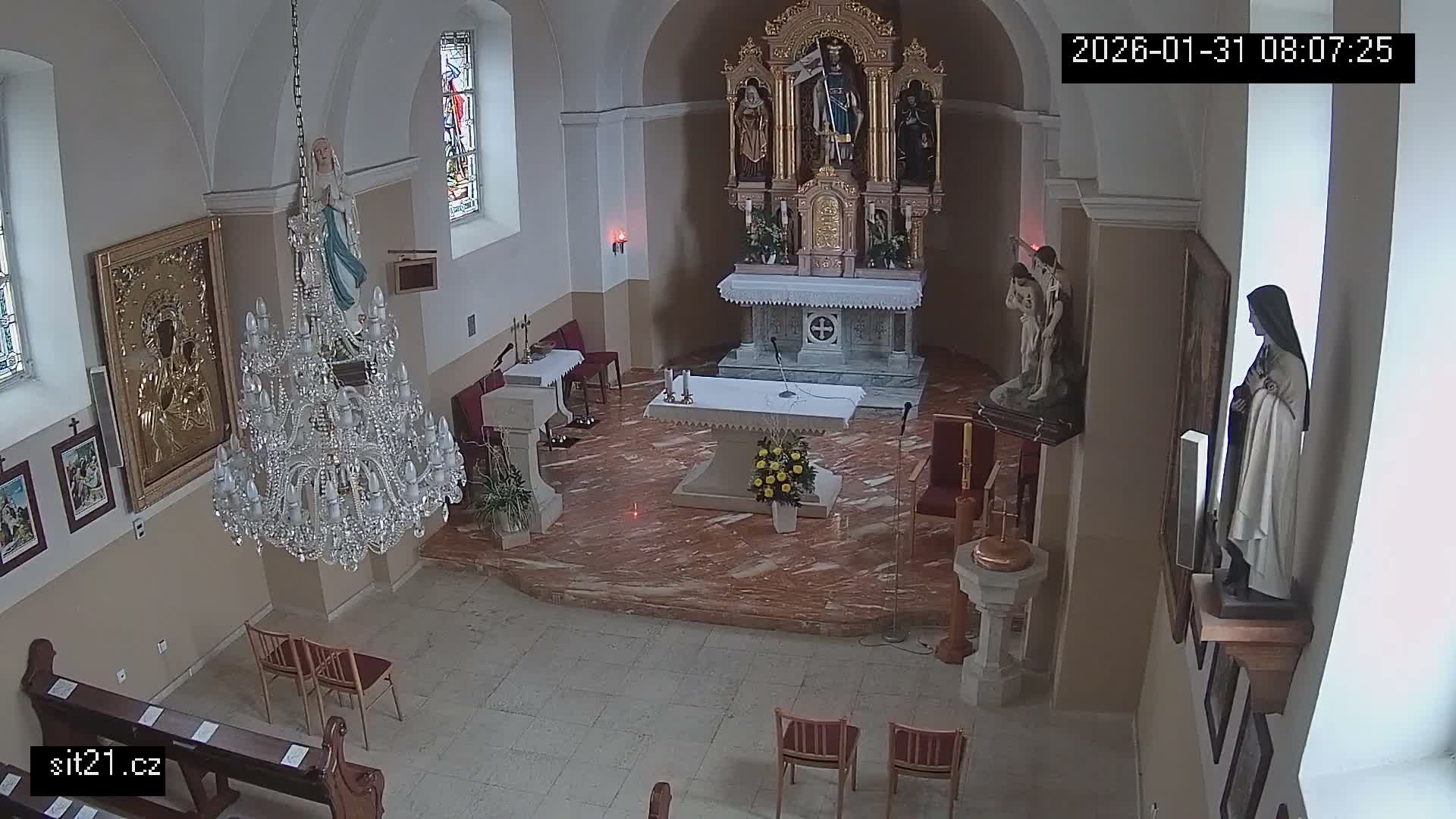 Ludslavice Church of St. Wenceslaus (Kostel) Indoor Live Cam -  Ludslavice, Kroměříz, Zlin, Czechia