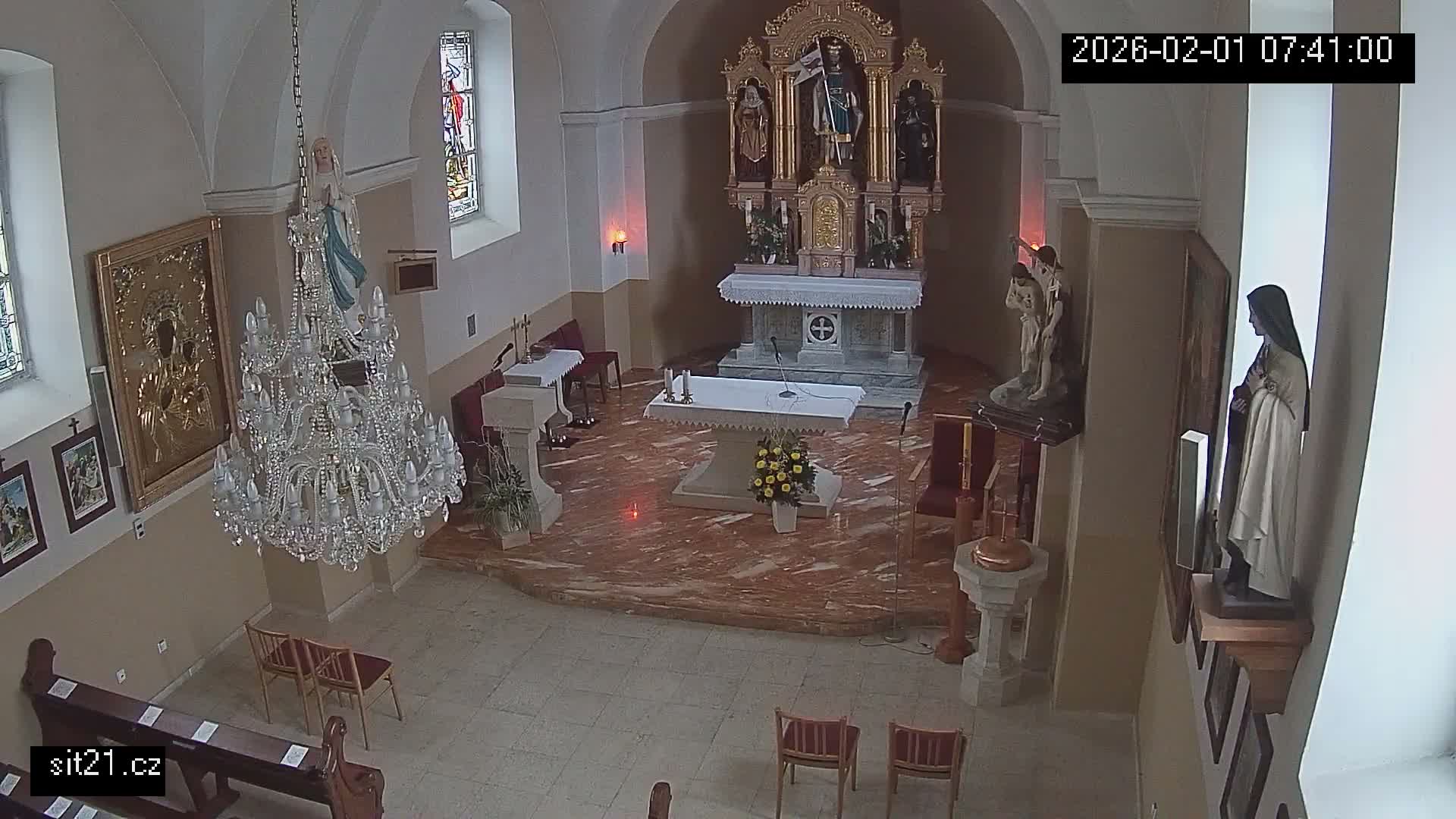 Ludslavice Church of St. Wenceslaus (Kostel) Indoor Live Cam -  Ludslavice, Kroměříz, Zlin, Czechia