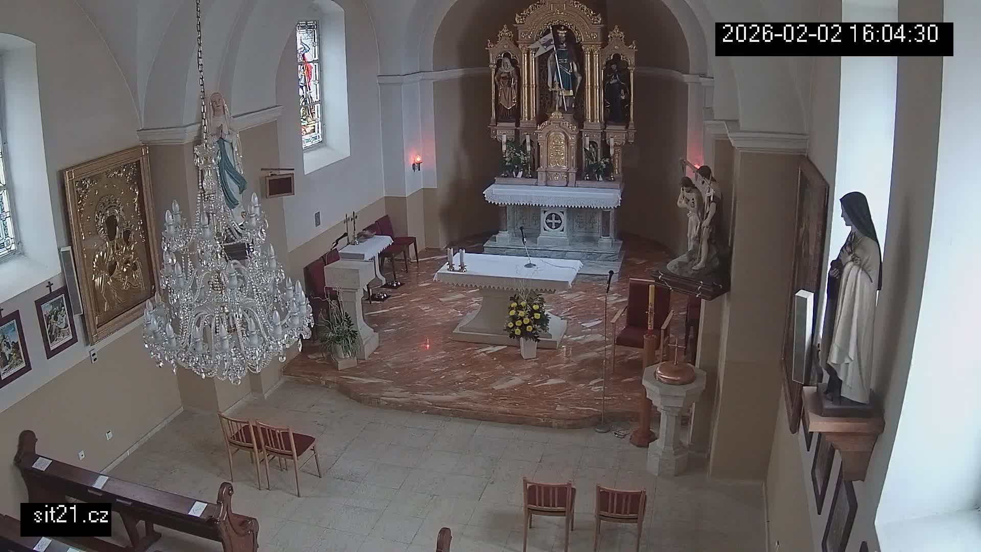 Ludslavice Church of St. Wenceslaus (Kostel) Indoor Live Cam -  Ludslavice, Kroměříz, Zlin, Czechia
