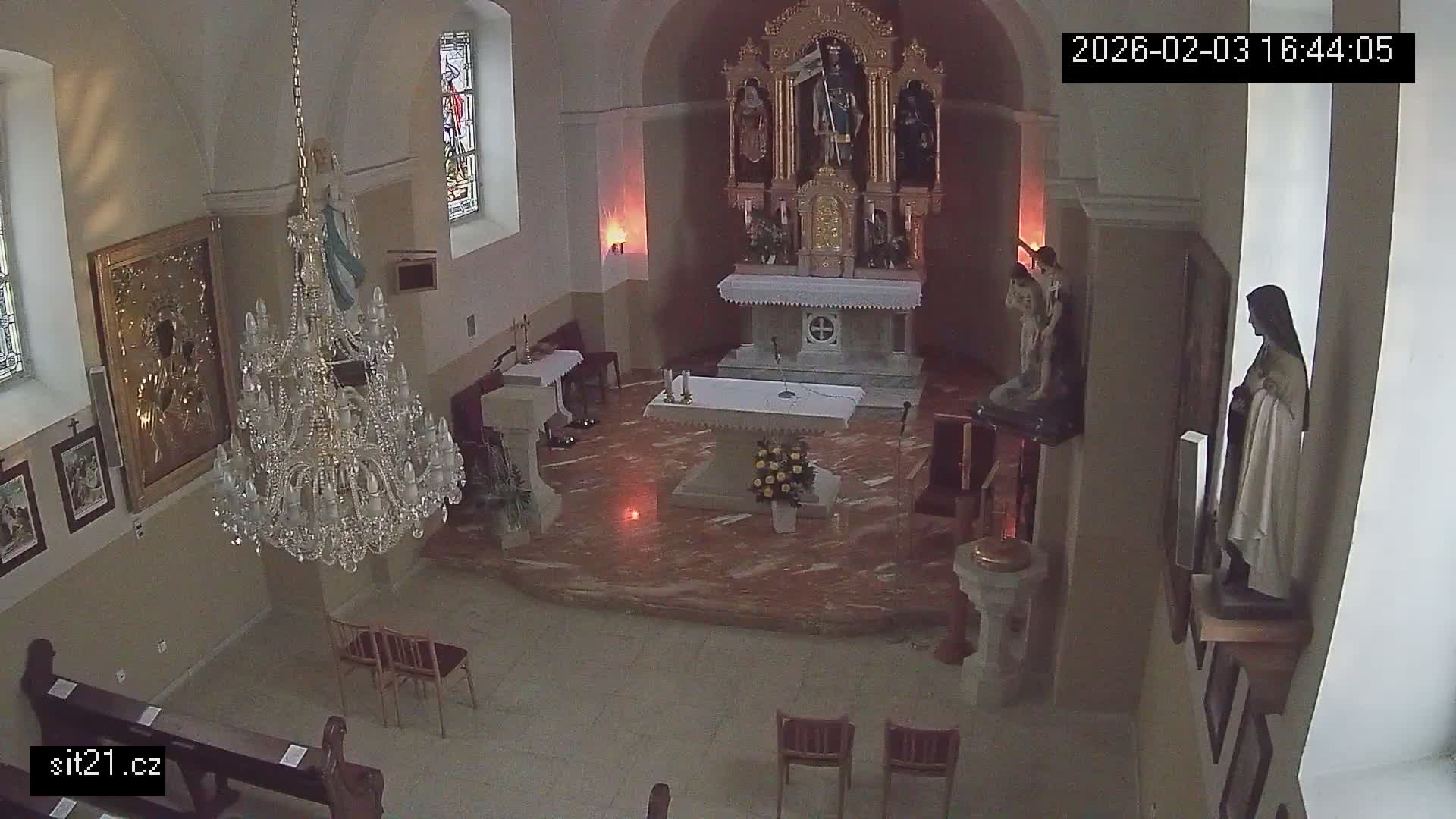 Ludslavice Church of St. Wenceslaus (Kostel) Indoor Live Cam -  Ludslavice, Kroměříz, Zlin, Czechia