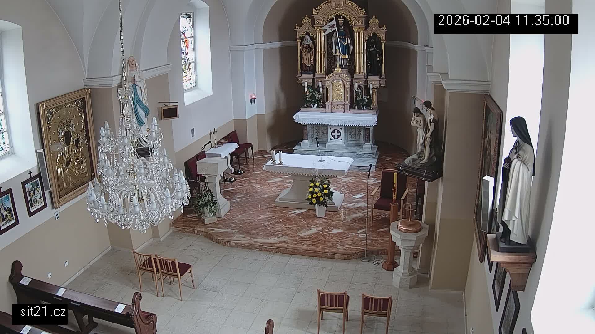 Ludslavice Church of St. Wenceslaus (Kostel) Indoor Live Cam -  Ludslavice, Kroměříz, Zlin, Czechia