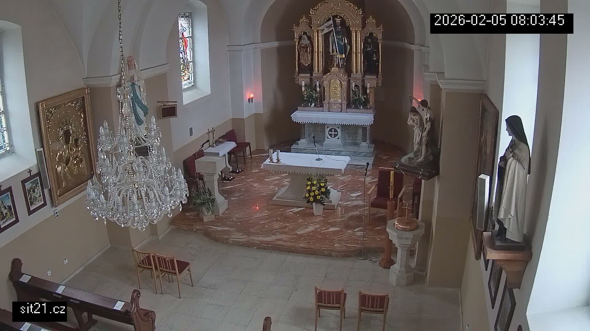 Ludslavice Church of St. Wenceslaus (Kostel) Indoor Live Cam -  Ludslavice, Kroměříz, Zlin, Czechia