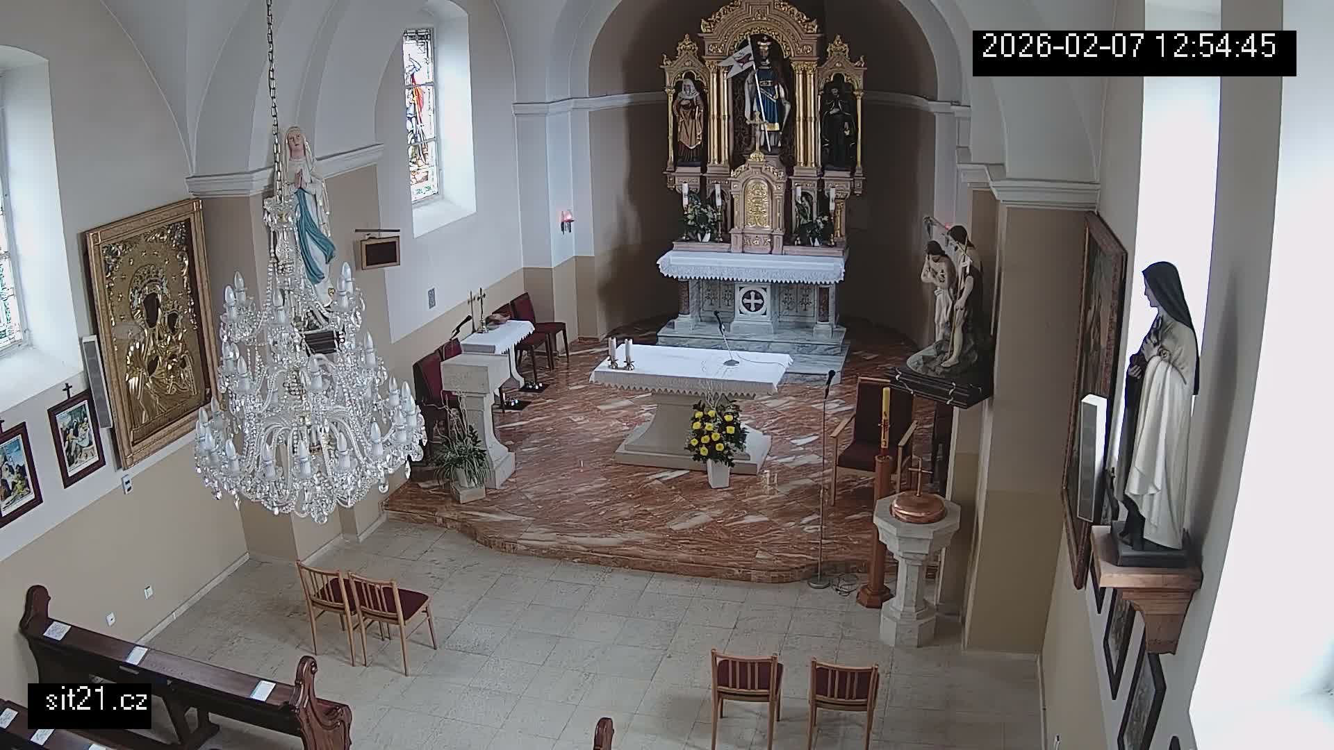 Ludslavice Church of St. Wenceslaus (Kostel) Indoor Live Cam -  Ludslavice, Kroměříz, Zlin, Czechia