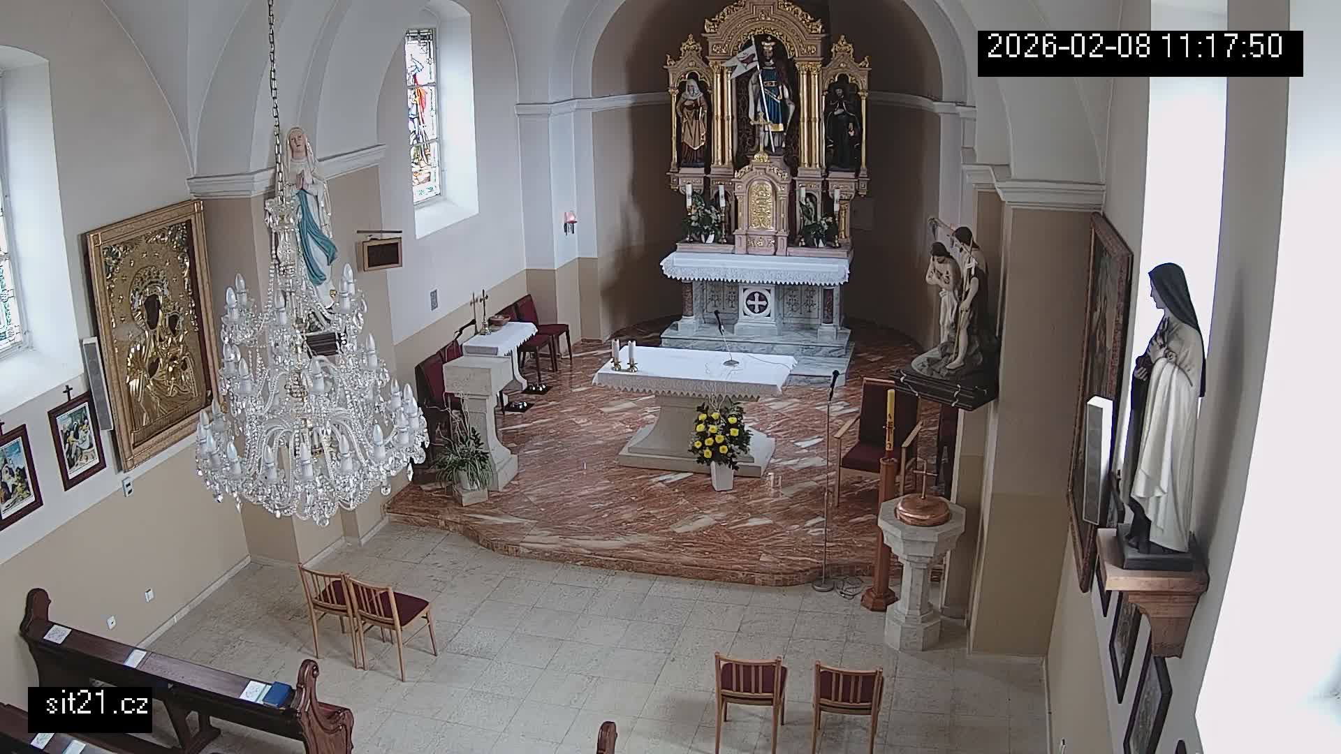 Ludslavice Church of St. Wenceslaus (Kostel) Indoor Live Cam -  Ludslavice, Kroměříz, Zlin, Czechia