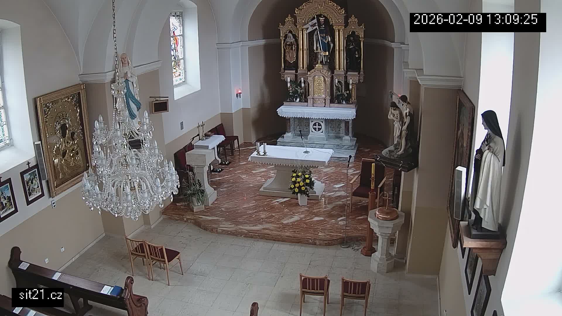 Ludslavice Church of St. Wenceslaus (Kostel) Indoor Live Cam -  Ludslavice, Kroměříz, Zlin, Czechia