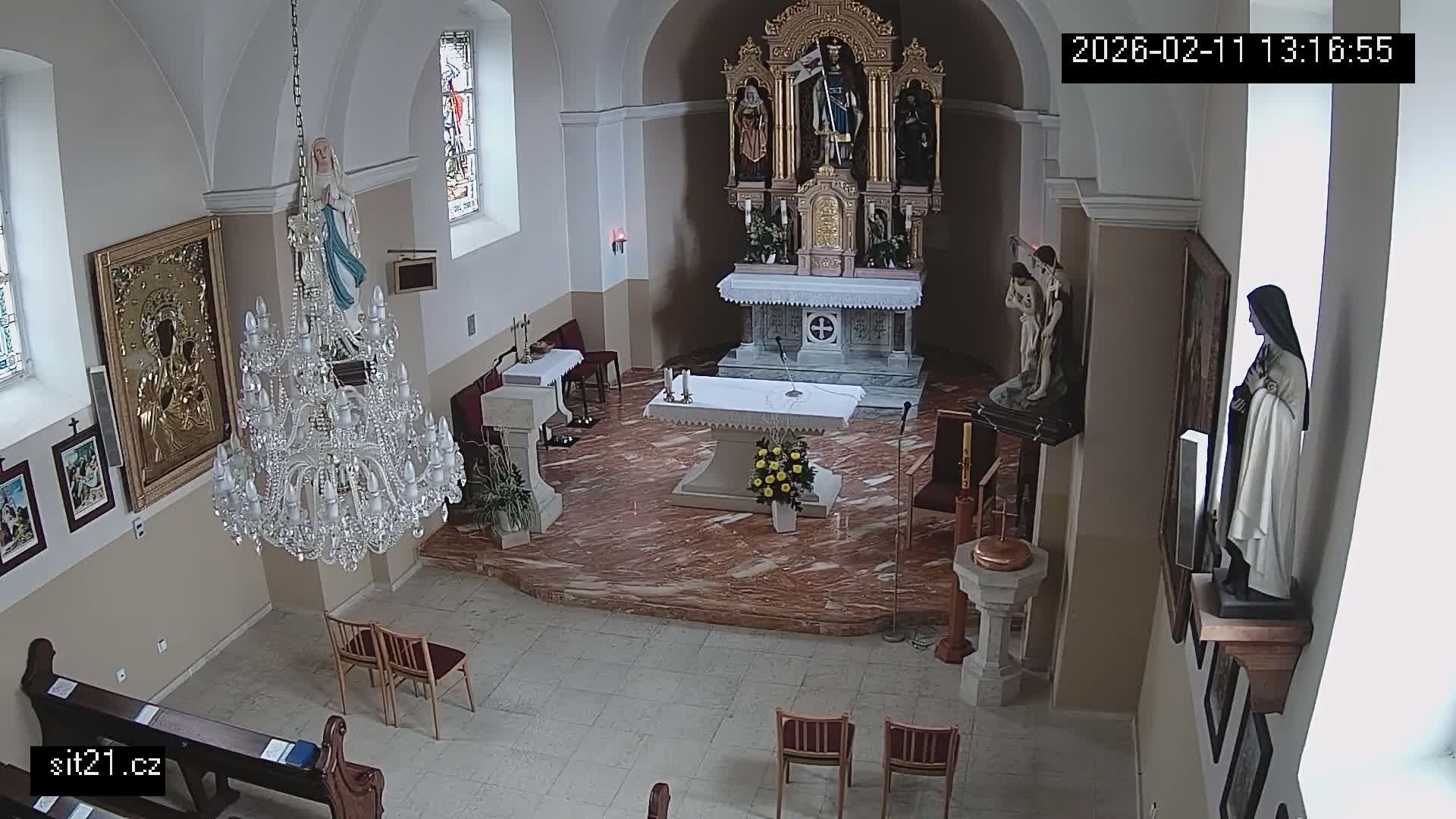 Ludslavice Church of St. Wenceslaus (Kostel) Indoor Live Cam -  Ludslavice, Kroměříz, Zlin, Czechia
