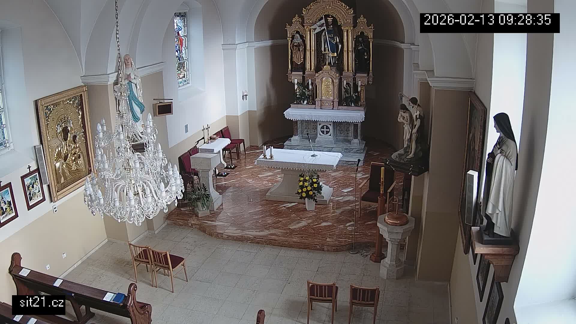 Ludslavice Church of St. Wenceslaus (Kostel) Indoor Live Cam -  Ludslavice, Kroměříz, Zlin, Czechia