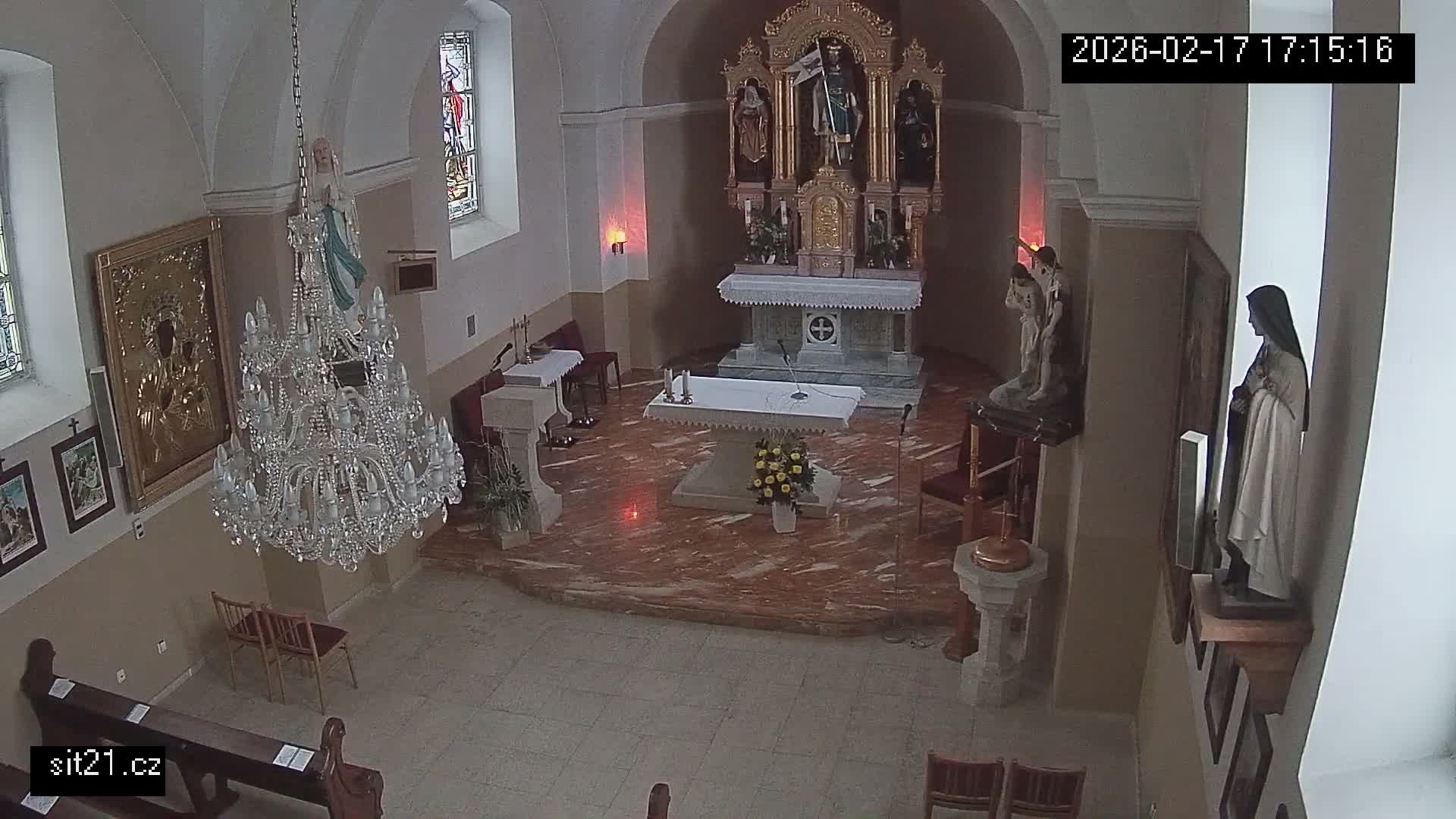 Ludslavice Church of St. Wenceslaus (Kostel) Indoor Live Cam -  Ludslavice, Kroměříz, Zlin, Czechia