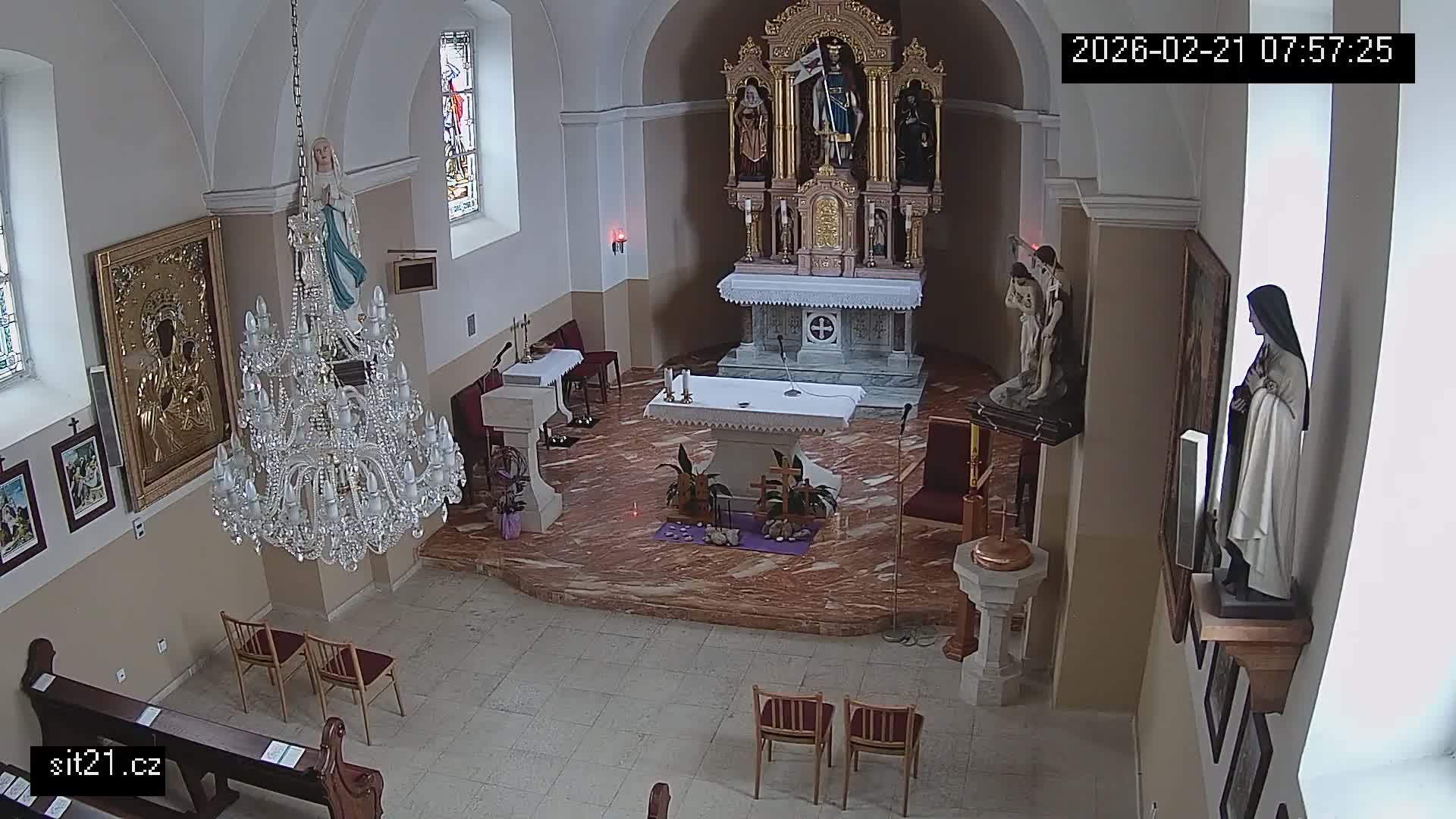 Ludslavice Church of St. Wenceslaus (Kostel) Indoor Live Cam -  Ludslavice, Kroměříz, Zlin, Czechia