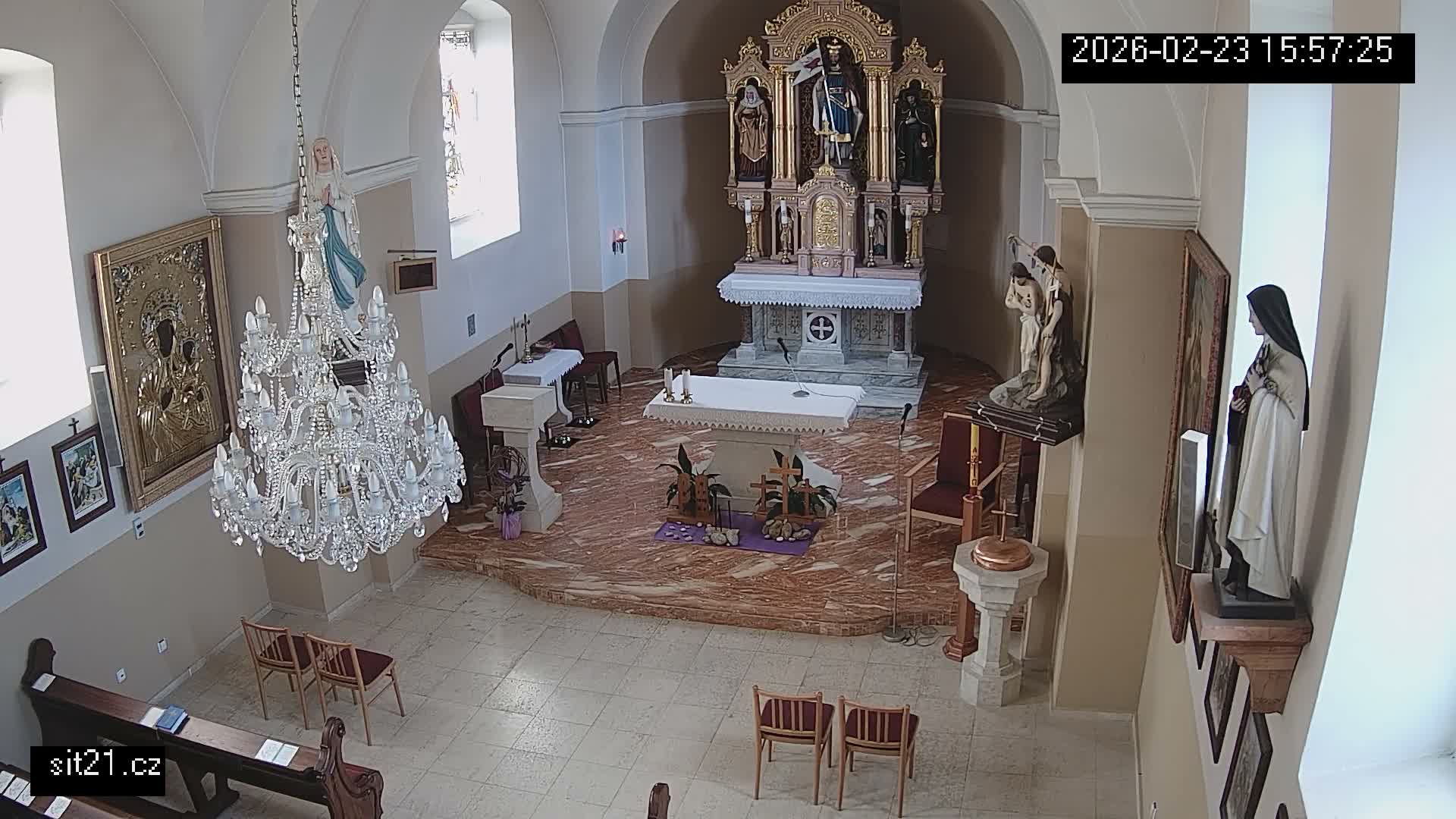 Ludslavice Church of St. Wenceslaus (Kostel) Indoor Live Cam -  Ludslavice, Kroměříz, Zlin, Czechia