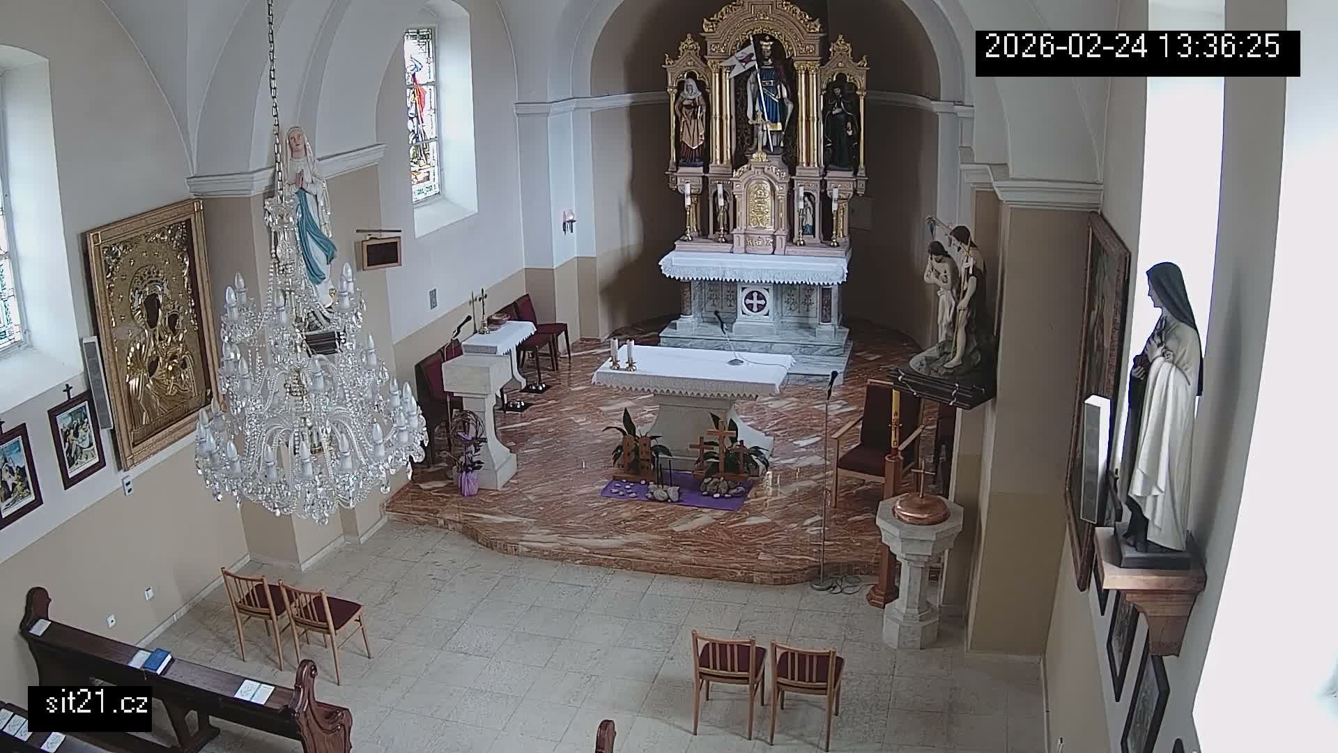 Ludslavice Church of St. Wenceslaus (Kostel) Indoor Live Cam -  Ludslavice, Kroměříz, Zlin, Czechia