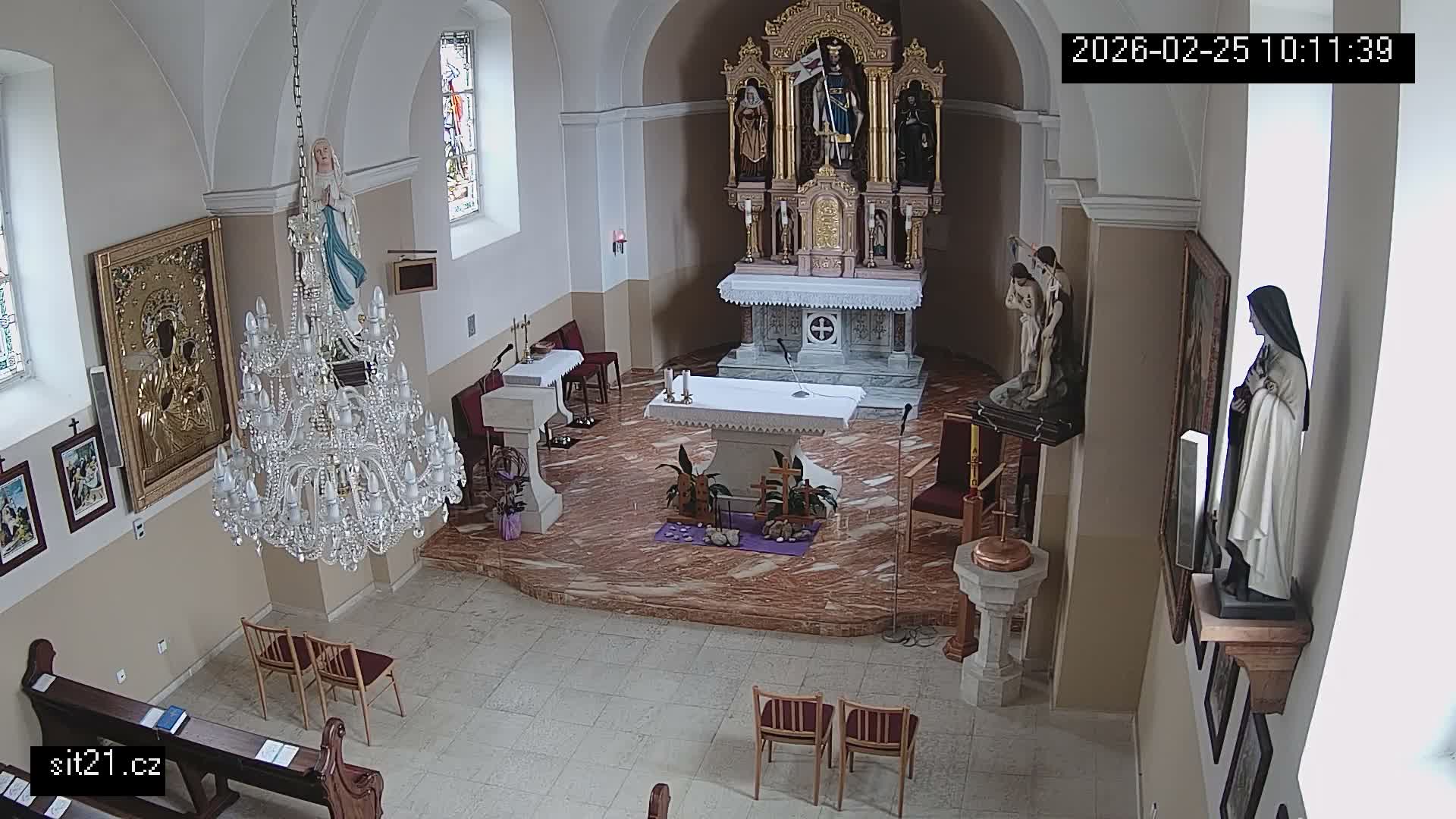 Ludslavice Church of St. Wenceslaus (Kostel) Indoor Live Cam -  Ludslavice, Kroměříz, Zlin, Czechia