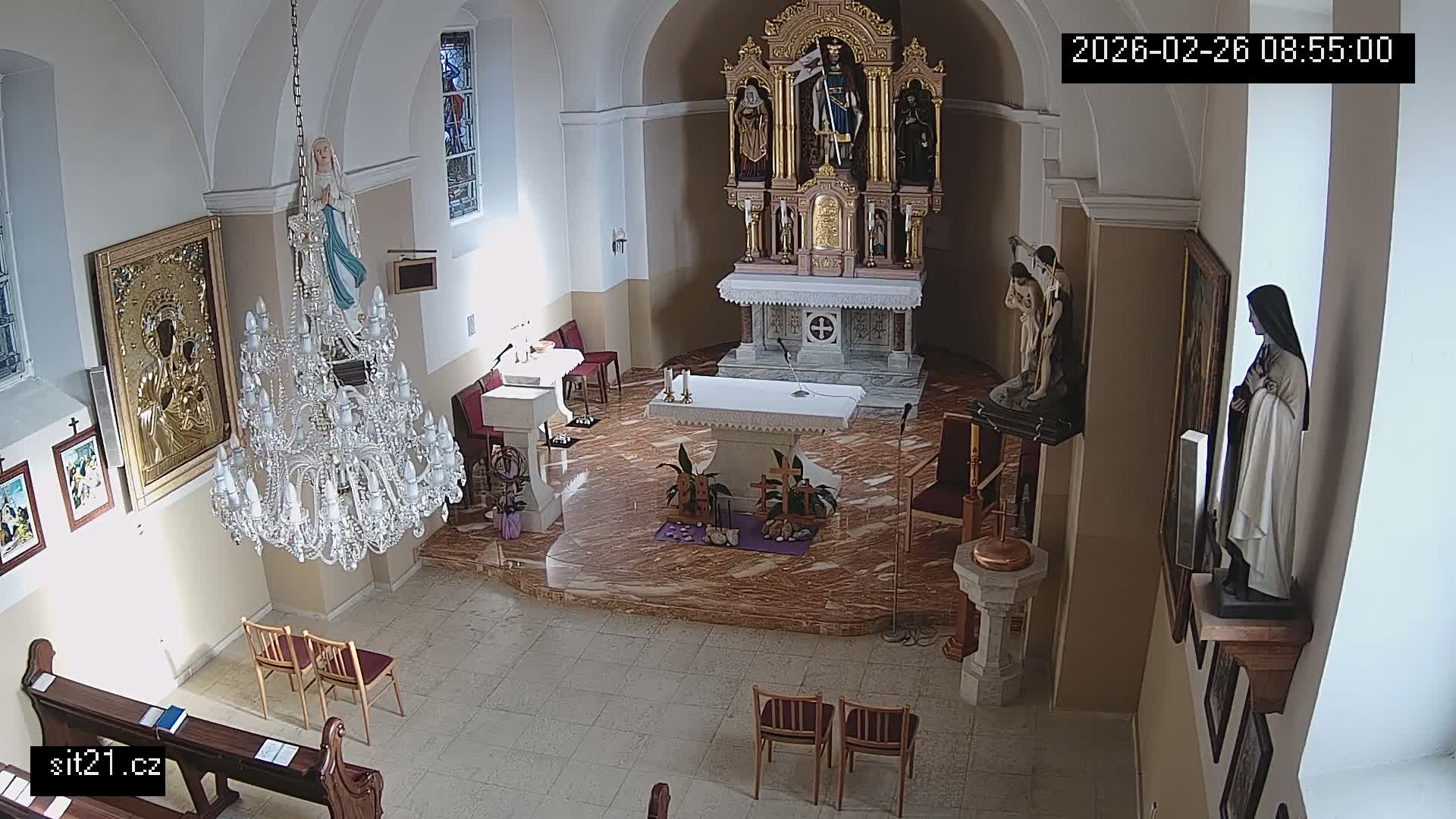 Ludslavice Church of St. Wenceslaus (Kostel) Indoor Live Cam -  Ludslavice, Kroměříz, Zlin, Czechia