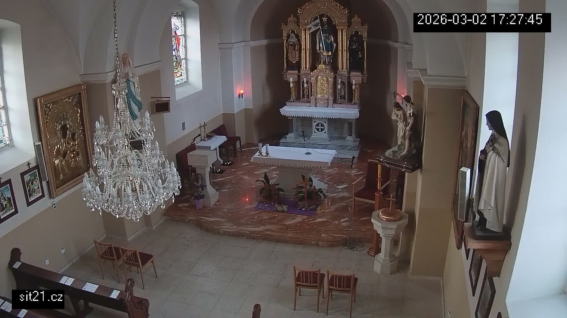 Ludslavice Church of St. Wenceslaus (Kostel) Indoor Live Cam -  Ludslavice, Kroměříz, Zlin, Czechia