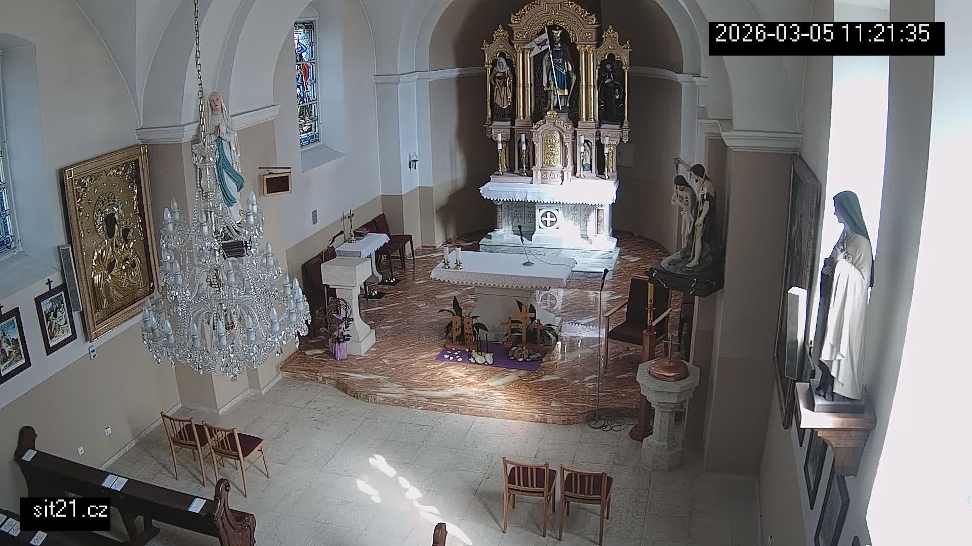 Ludslavice Church of St. Wenceslaus (Kostel) Indoor Live Cam -  Ludslavice, Kroměříz, Zlin, Czechia