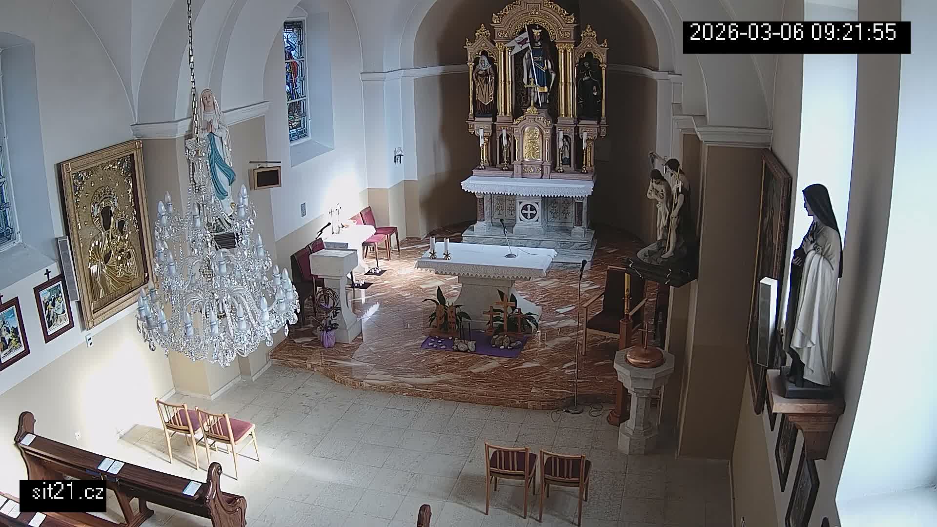 Ludslavice Church of St. Wenceslaus (Kostel) Indoor Live Cam -  Ludslavice, Kroměříz, Zlin, Czechia