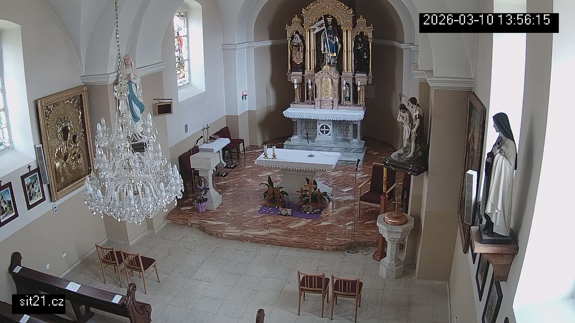 Ludslavice Church of St. Wenceslaus (Kostel) Indoor Live Cam -  Ludslavice, Kroměříz, Zlin, Czechia