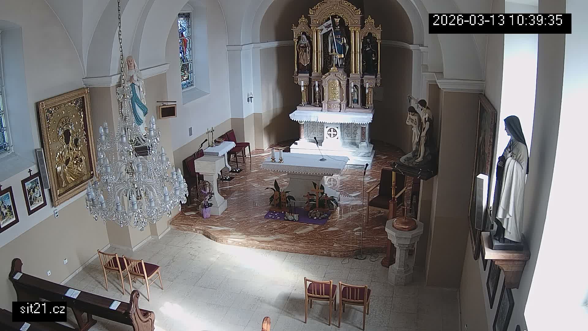 Ludslavice Church of St. Wenceslaus (Kostel) Indoor Live Cam -  Ludslavice, Kroměříz, Zlin, Czechia