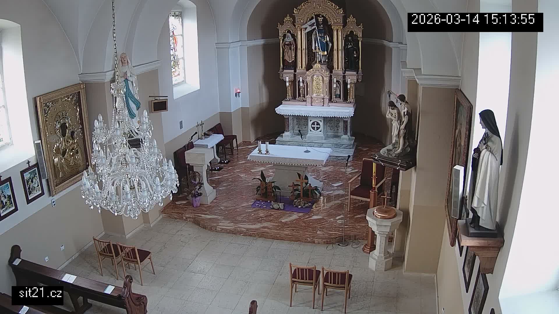 Ludslavice Church of St. Wenceslaus (Kostel) Indoor Live Cam -  Ludslavice, Kroměříz, Zlin, Czechia