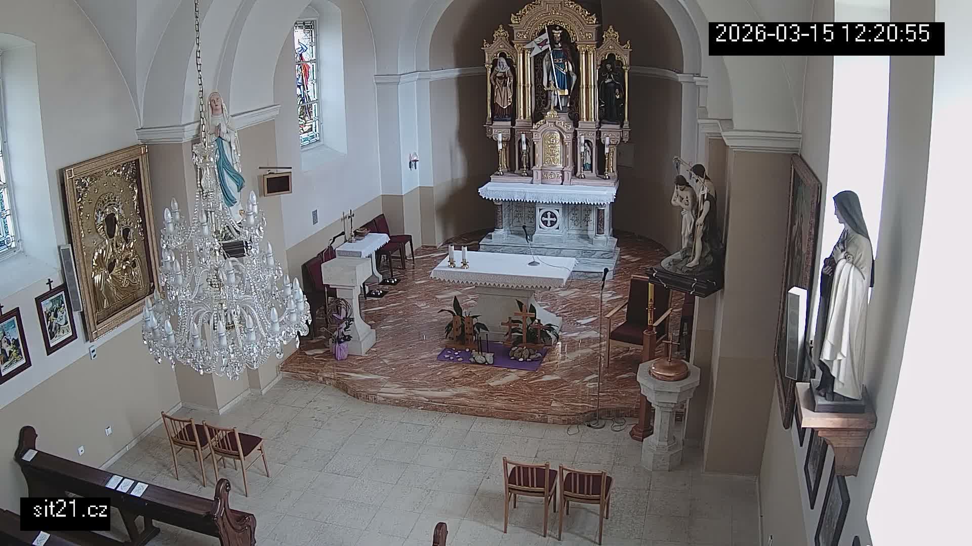 Ludslavice Church of St. Wenceslaus (Kostel) Indoor Live Cam -  Ludslavice, Kroměříz, Zlin, Czechia