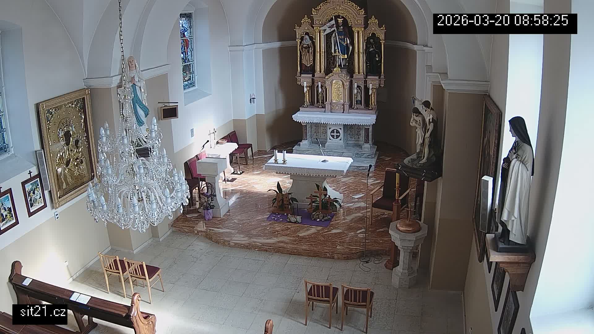 Ludslavice Church of St. Wenceslaus (Kostel) Indoor Live Cam -  Ludslavice, Kroměříz, Zlin, Czechia