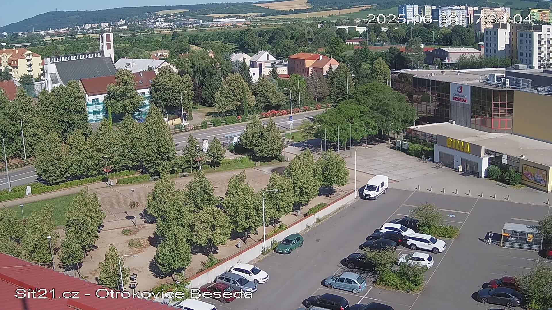 Otrokovice East View Skyline Live Cam - Otrokovice, Zlin, Czechia