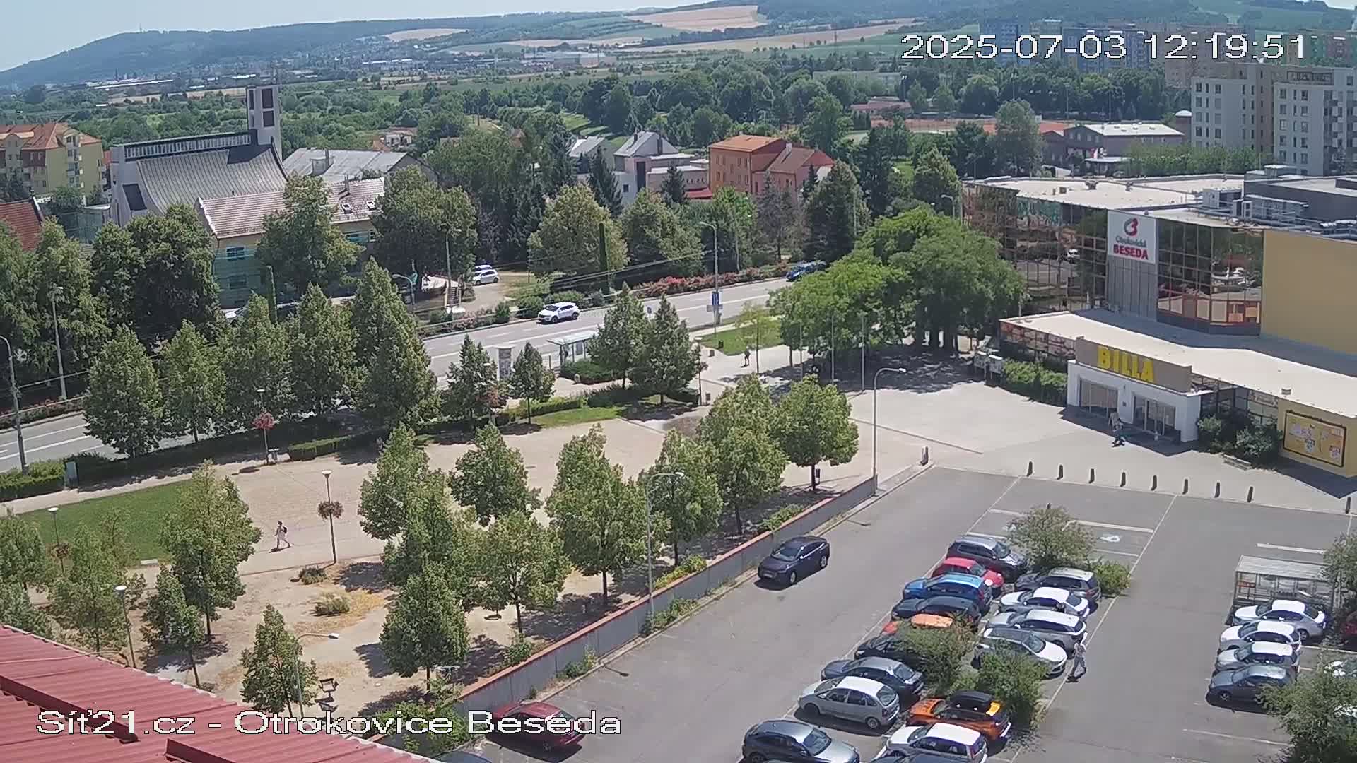 Otrokovice East View Skyline Live Cam - Otrokovice, Zlin, Czechia
