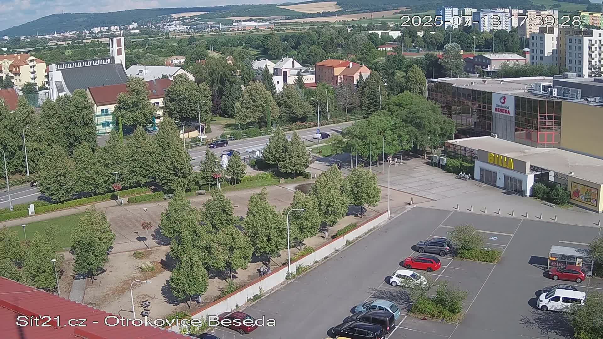 Otrokovice East View Skyline Live Cam - Otrokovice, Zlin, Czechia