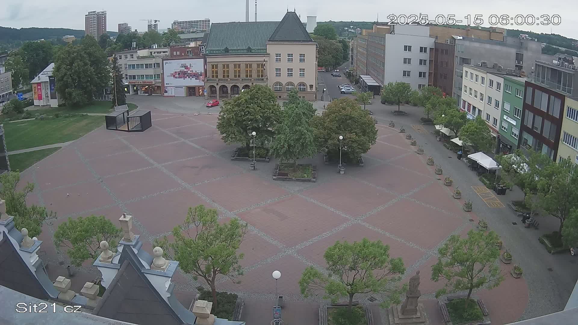 Zlin, Námestí Míru (Peace Square) Live Cam - Zlin 1, Zlin, Czechia