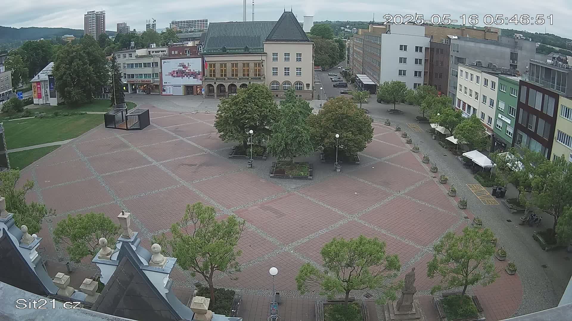 Zlin, Námestí Míru (Peace Square) Live Cam - Zlin 1, Zlin, Czechia