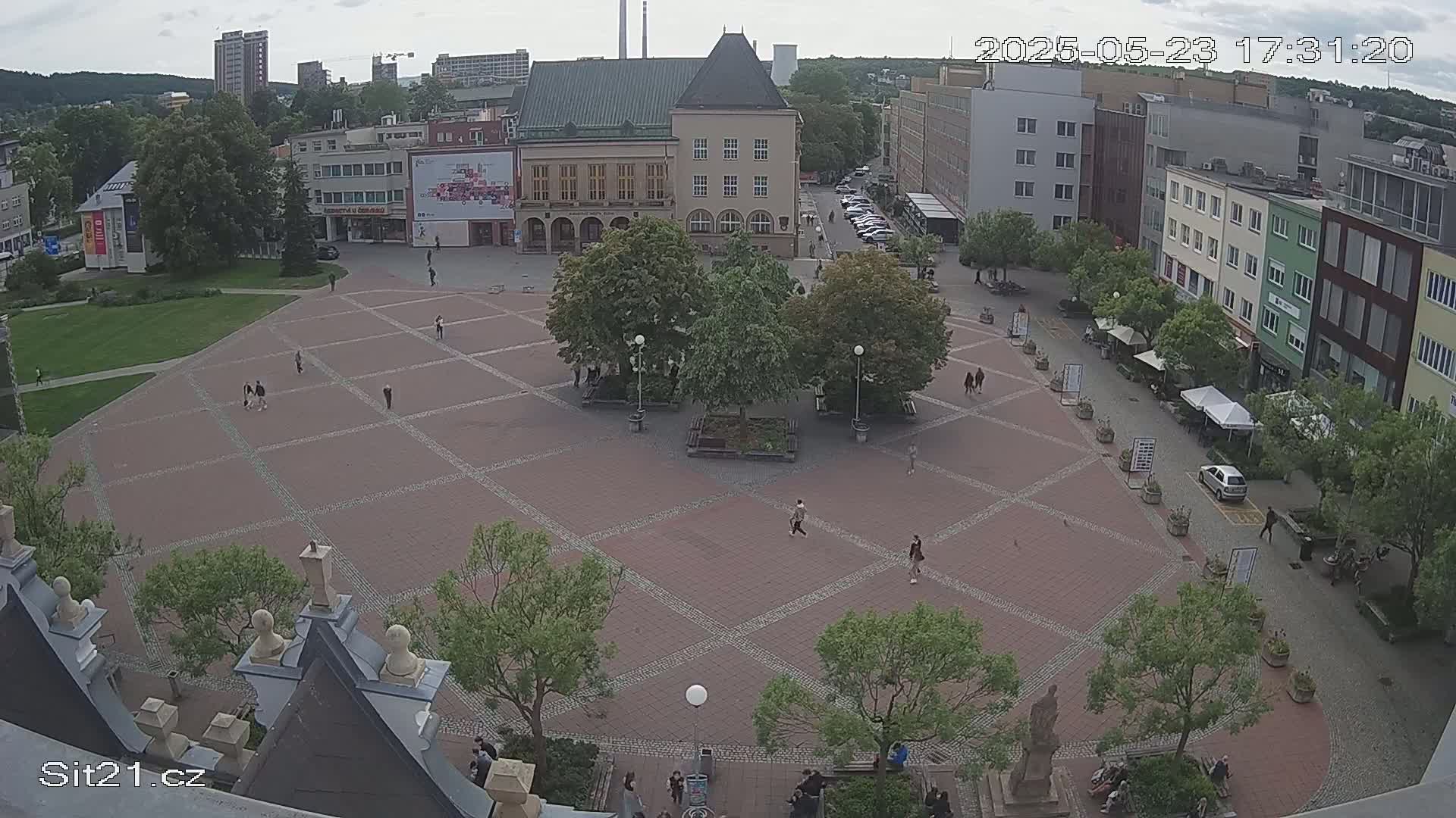 Zlin, Námestí Míru (Peace Square) Live Cam - Zlin 1, Zlin, Czechia