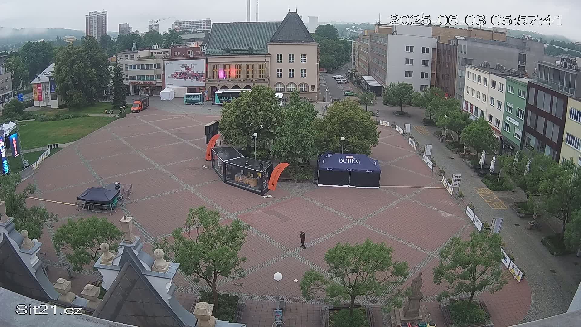 Zlin, Námestí Míru (Peace Square) Live Cam - Zlin 1, Zlin, Czechia