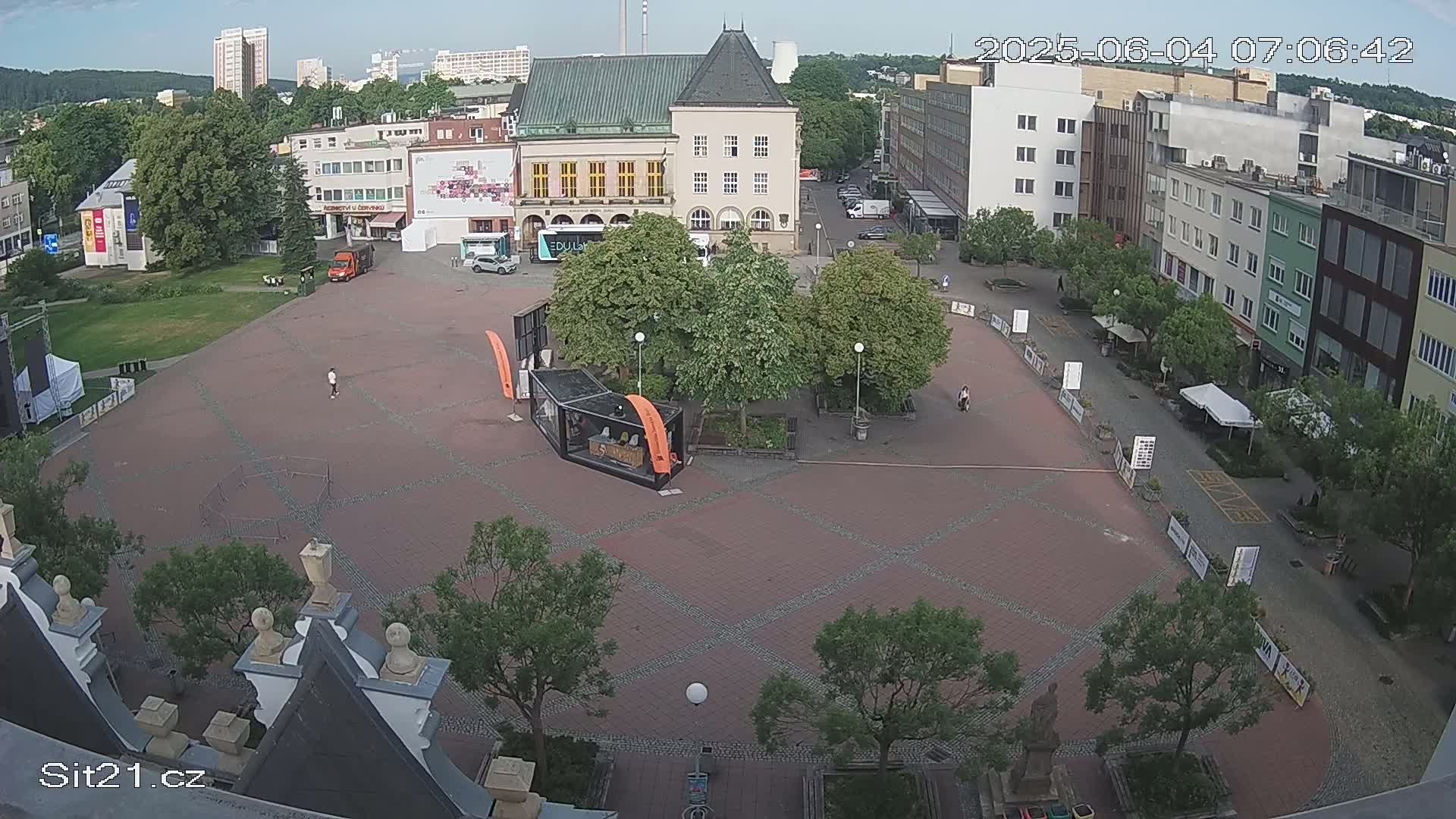 Zlin, Námestí Míru (Peace Square) Live Cam - Zlin 1, Zlin, Czechia