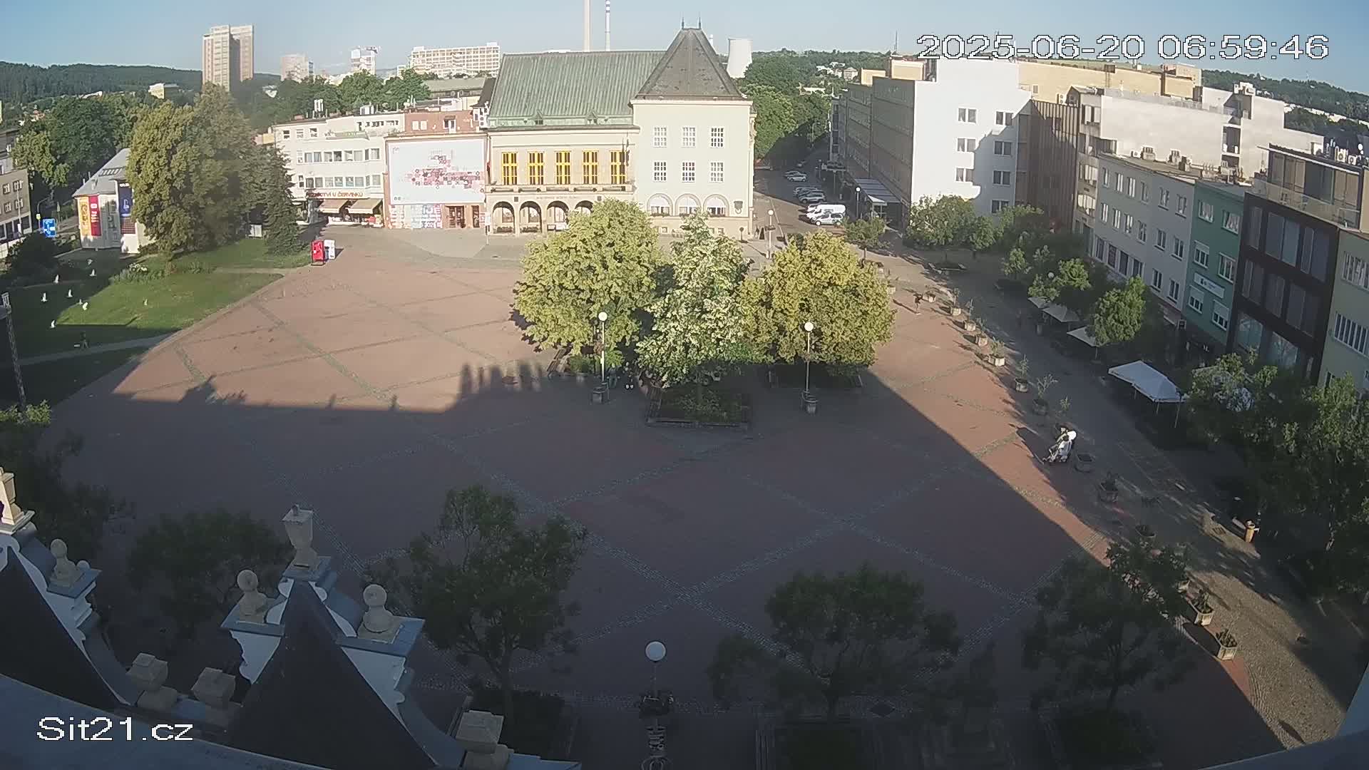Zlin, Námestí Míru (Peace Square) Live Cam - Zlin 1, Zlin, Czechia