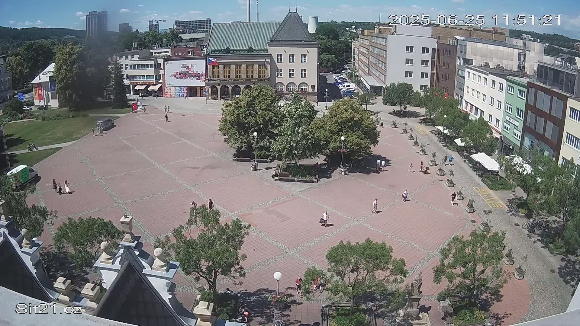 Zlin, Námestí Míru (Peace Square) Live Cam - Zlin 1, Zlin, Czechia