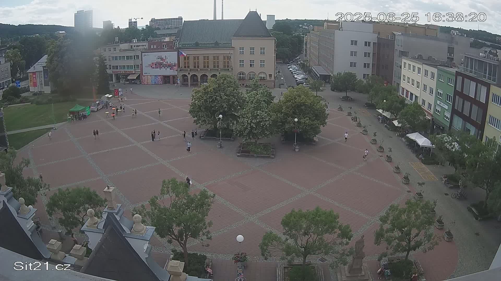 Zlin, Námestí Míru (Peace Square) Live Cam - Zlin 1, Zlin, Czechia