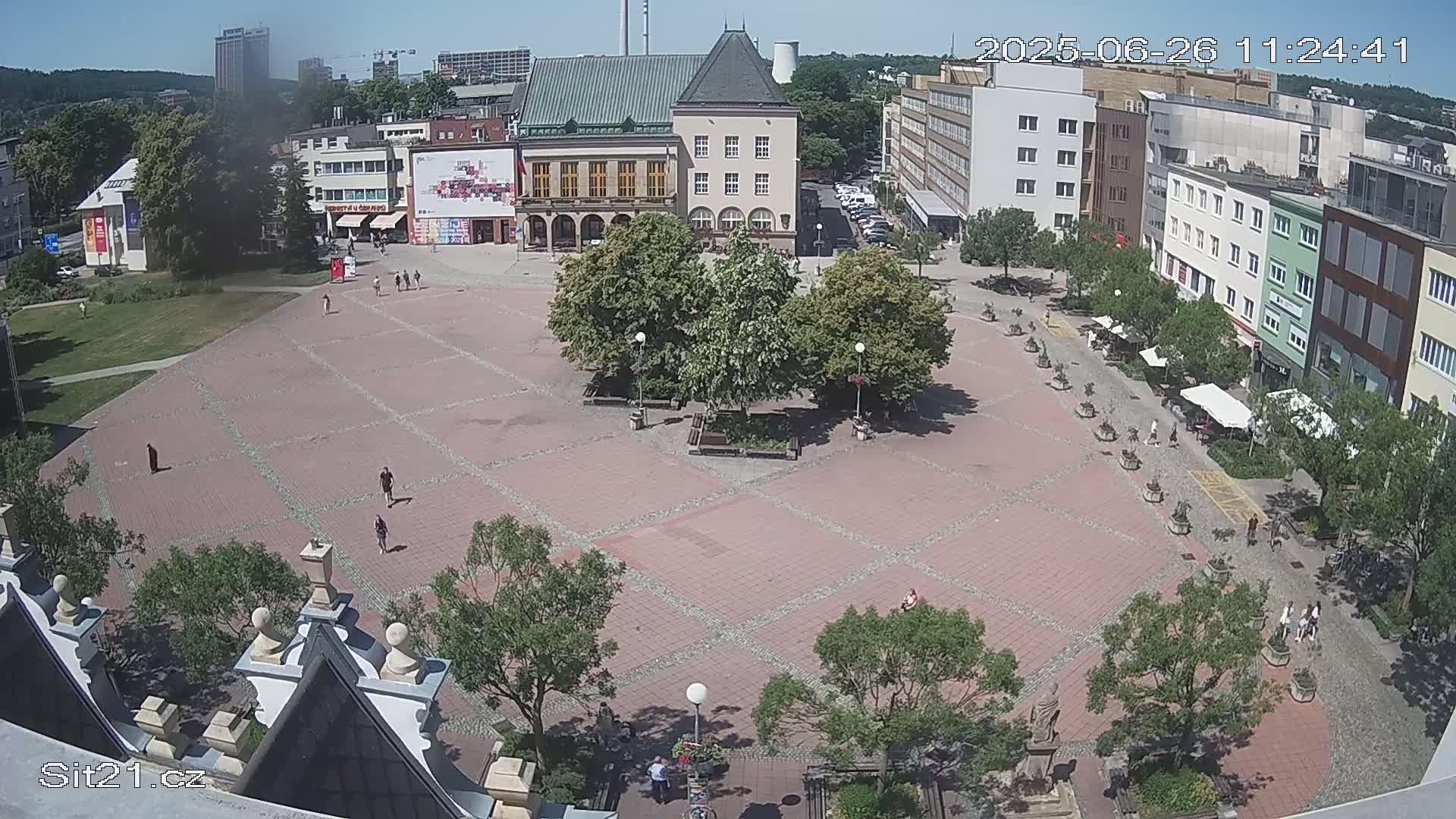 Zlin, Námestí Míru (Peace Square) Live Cam - Zlin 1, Zlin, Czechia
