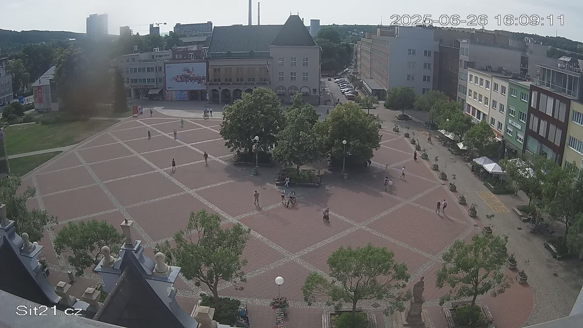 Zlin, Námestí Míru (Peace Square) Live Cam - Zlin 1, Zlin, Czechia