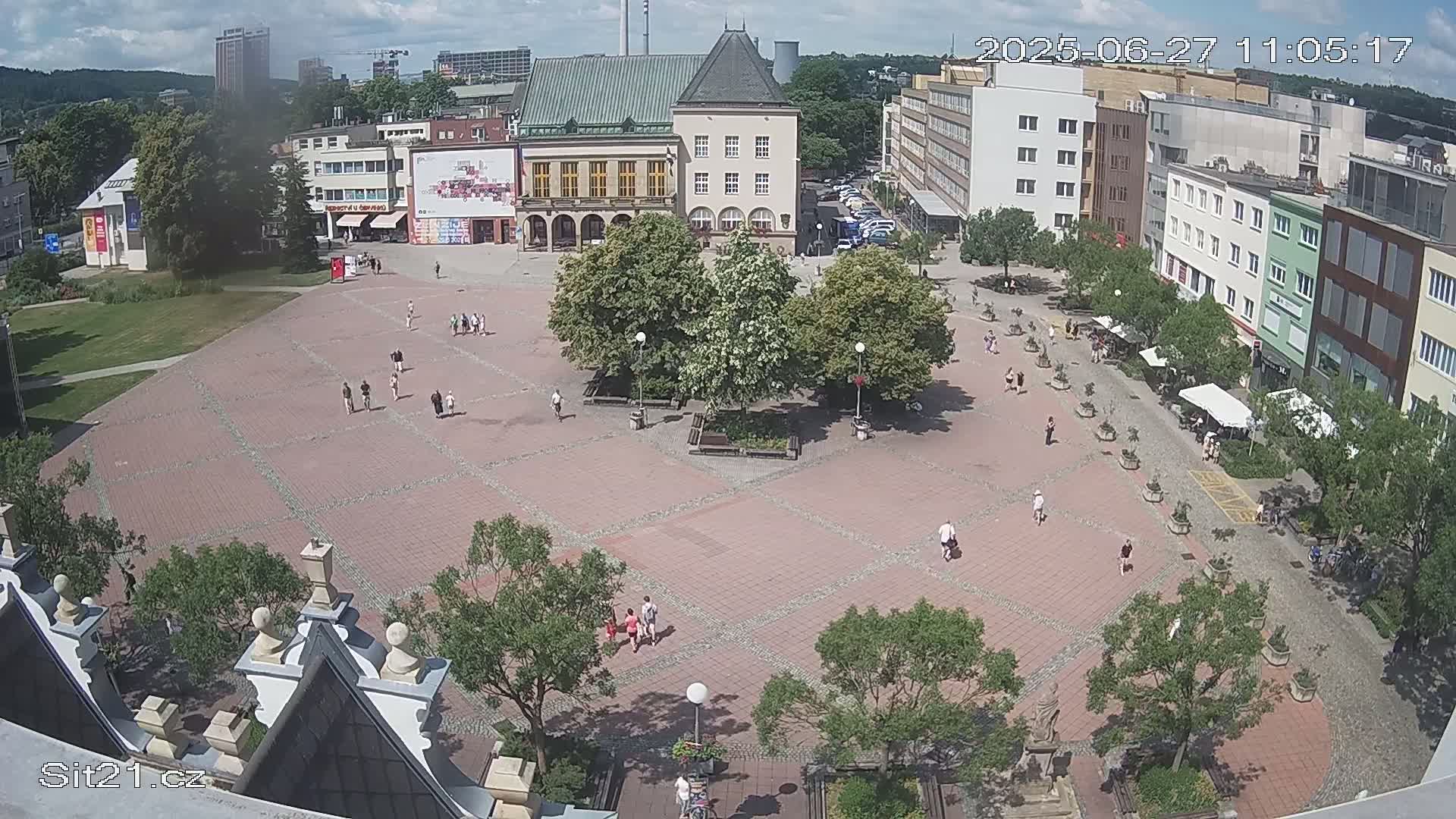 Zlin, Námestí Míru (Peace Square) Live Cam - Zlin 1, Zlin, Czechia