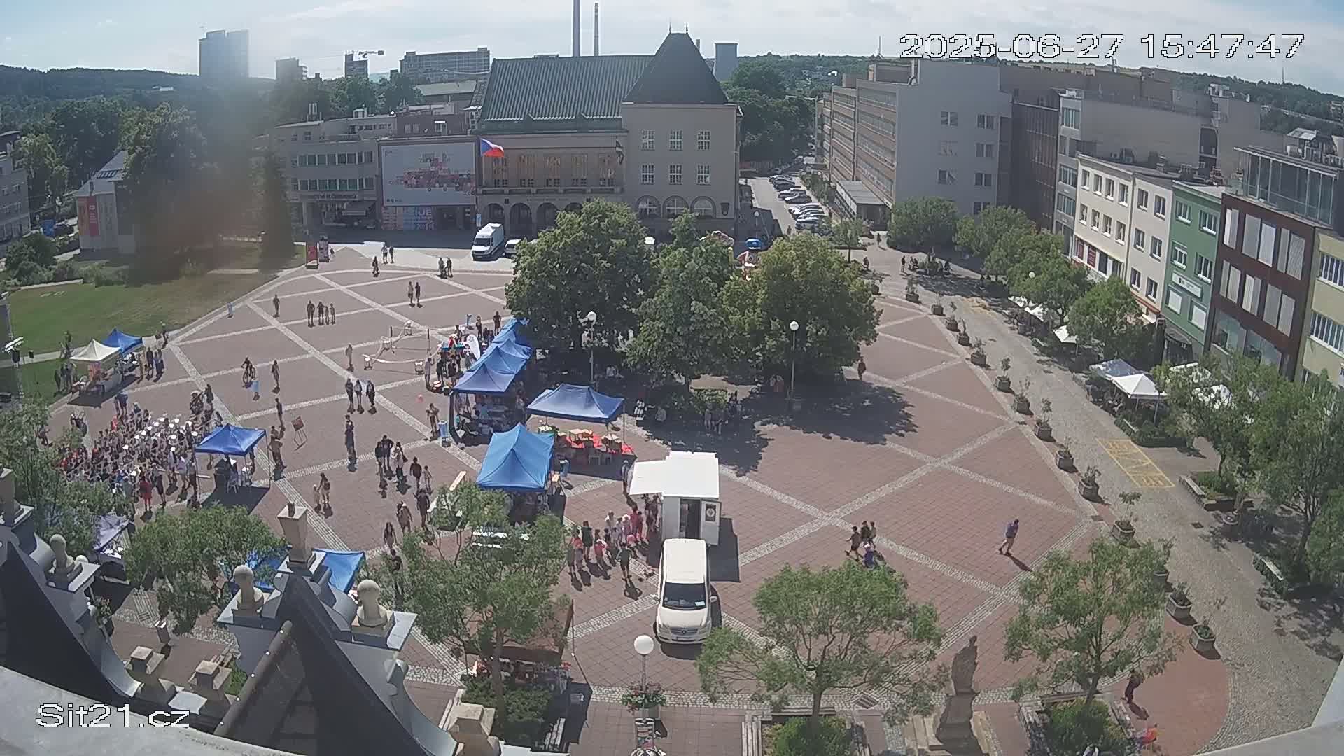 Zlin, Námestí Míru (Peace Square) Live Cam - Zlin 1, Zlin, Czechia